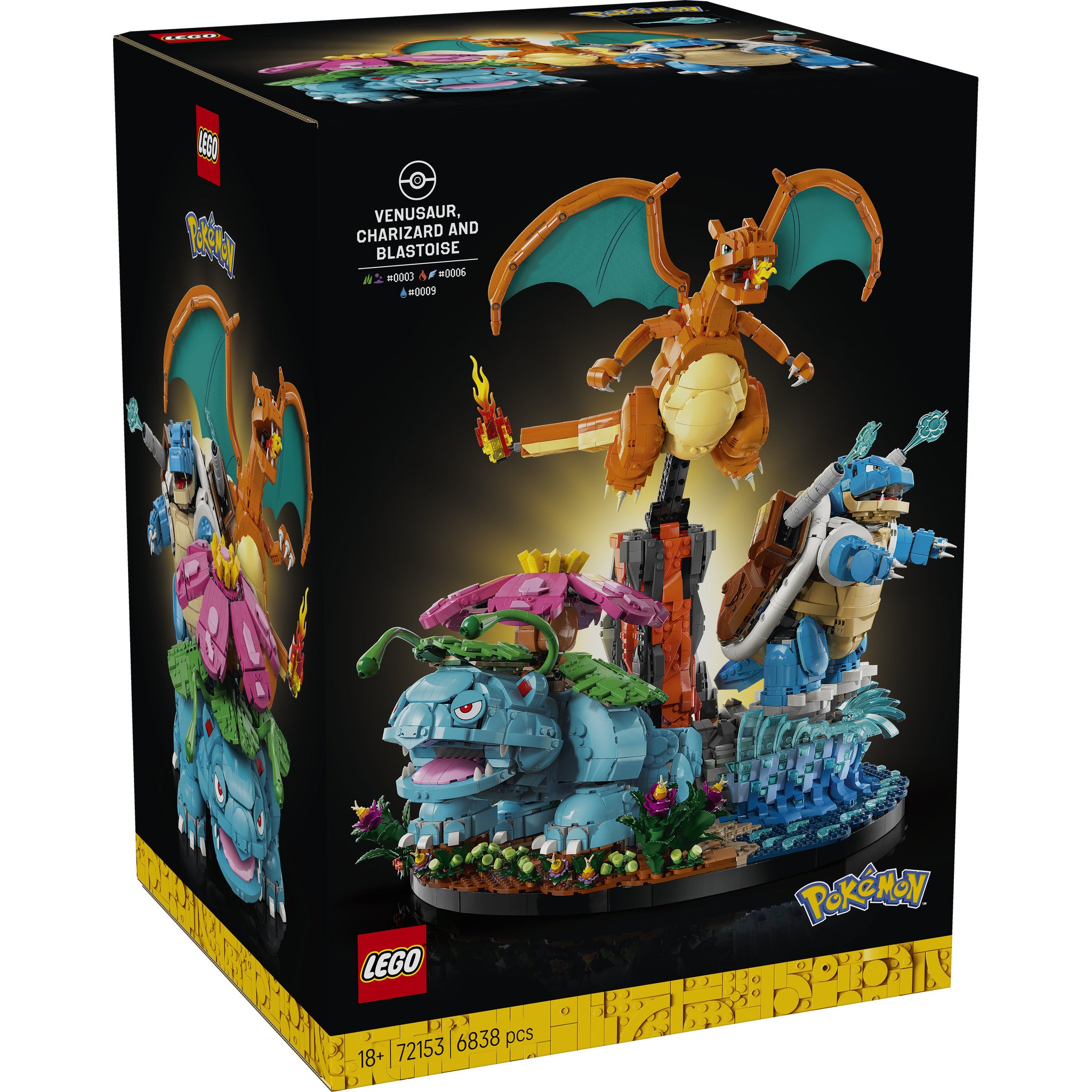 LEGO 72153 Pokemon Venusaur, Charizard and Blastoise