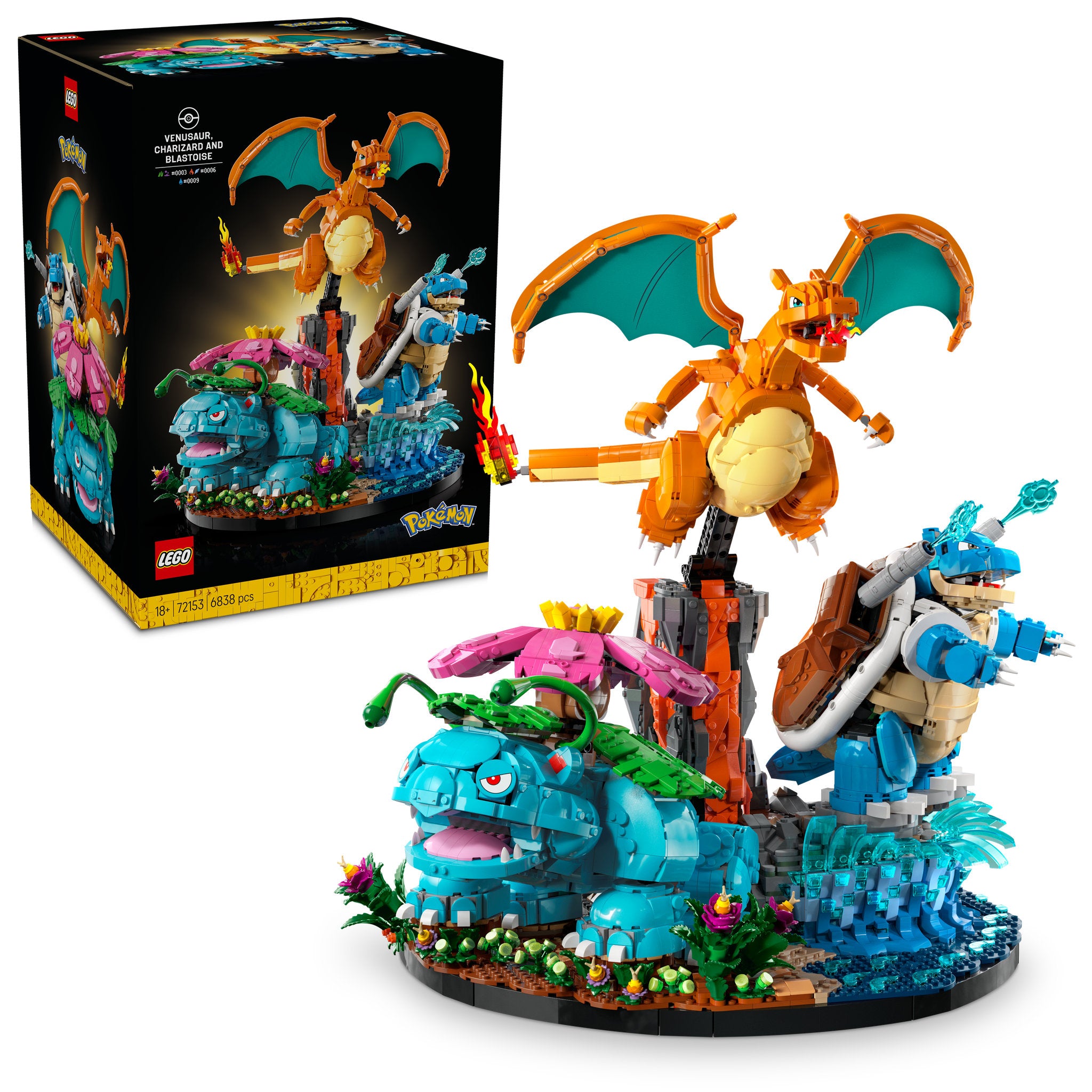 LEGO 72153 Pokemon Venusaur, Charizard and Blastoise