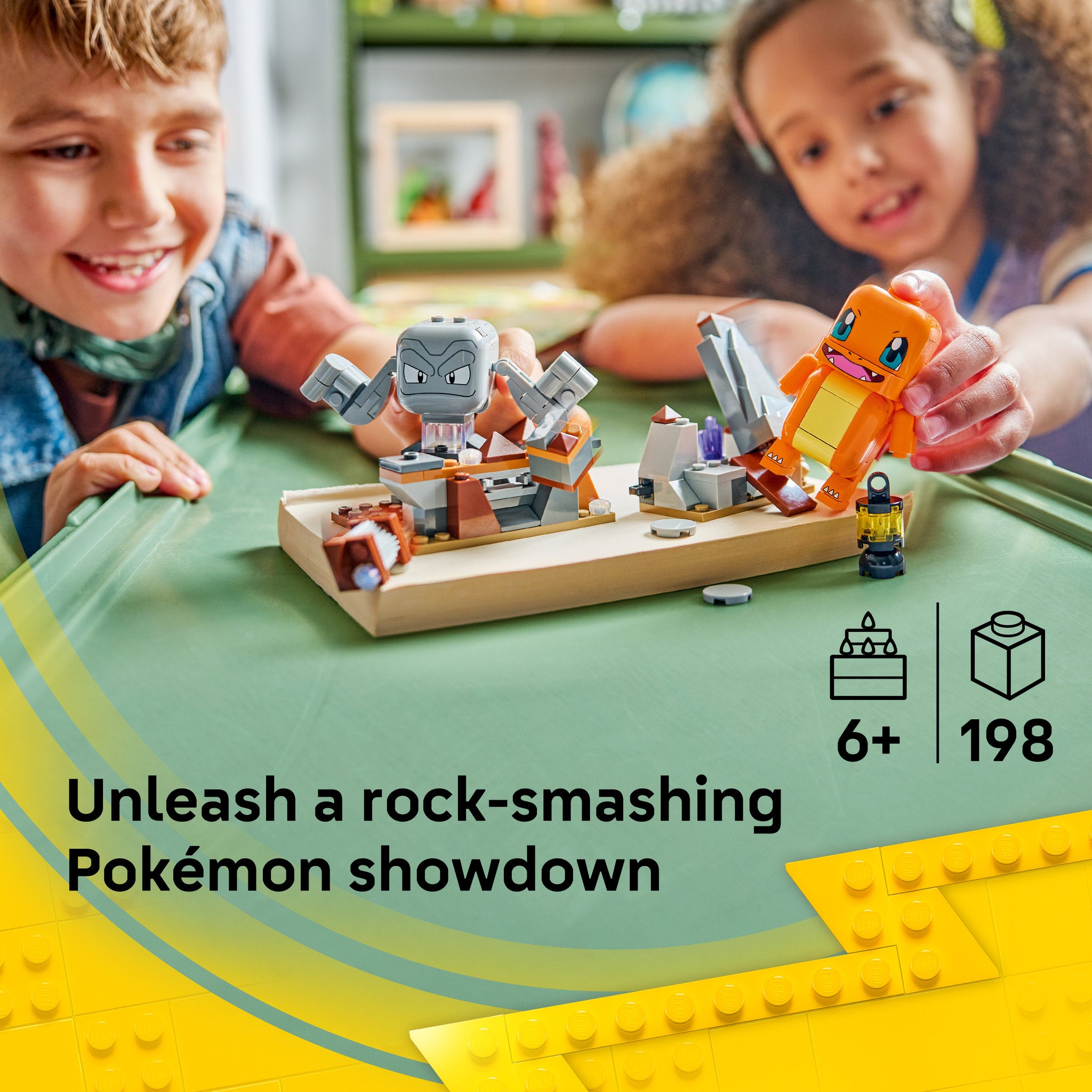 LEGO 72157 Pokémon SMART Play: Charmander and Geodude's Cavern Clash