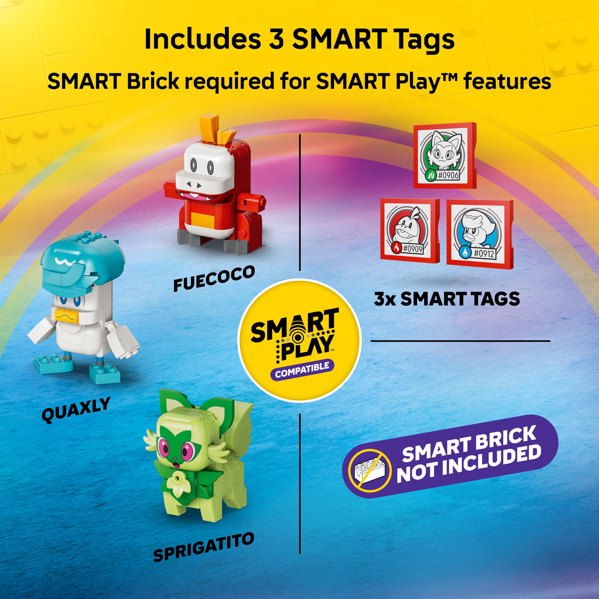 LEGO 72158 Pokémon SMART Play: Sprigatito, Fuecoco and Quaxly Battle