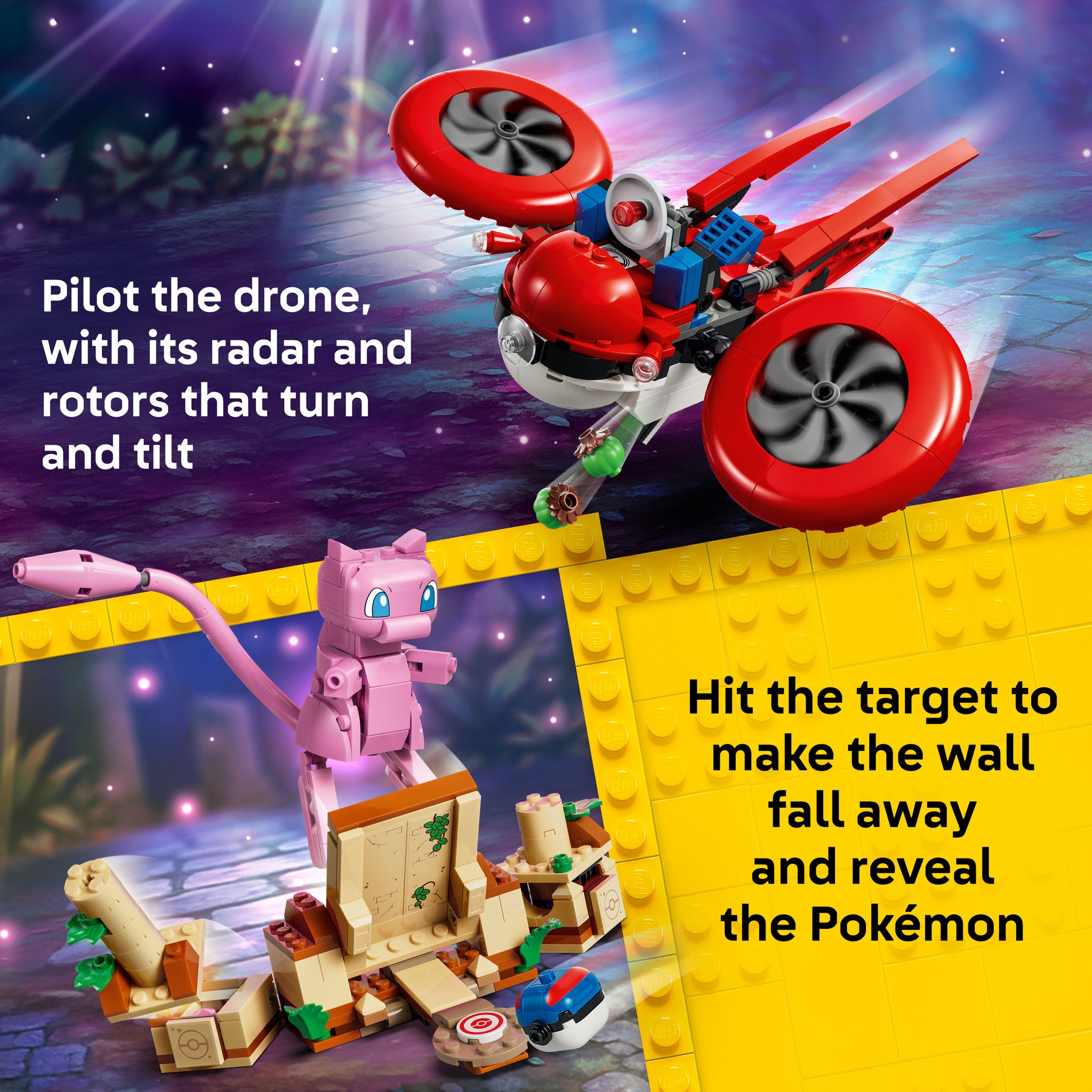 LEGO 72161 Pokémon SMART Play: Drone Search for Mythical Mew