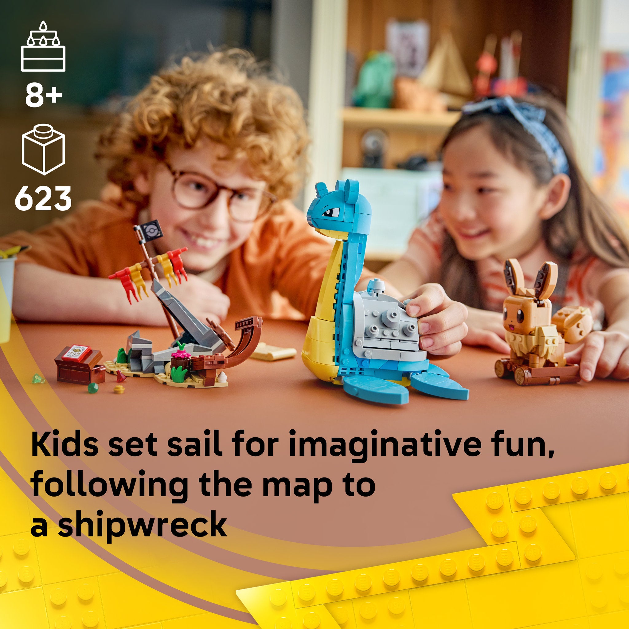LEGO 72162 Pokémon SMART Play: Eevee and Lapras's Treasure Hunt
