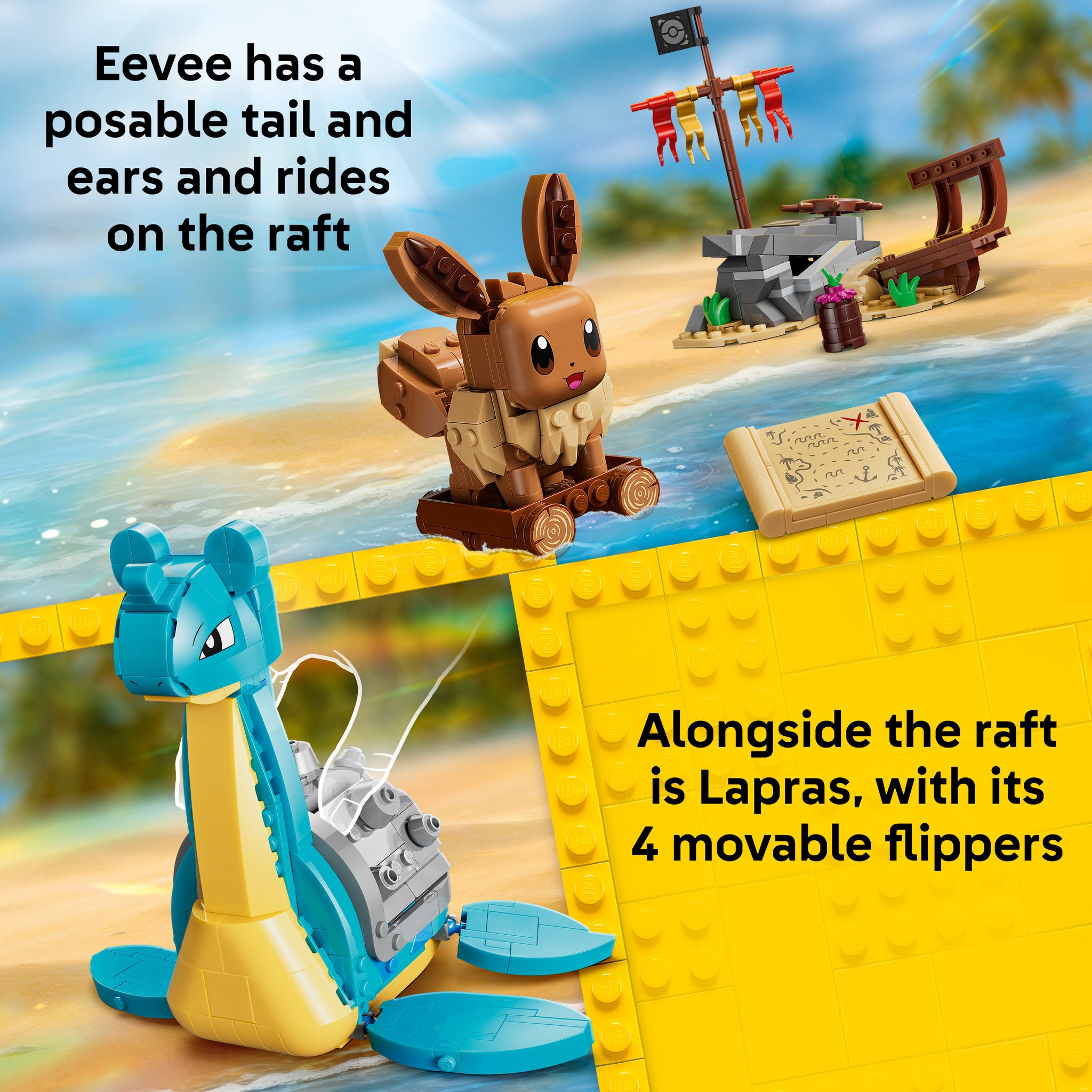 LEGO 72162 Pokémon SMART Play: Eevee and Lapras's Treasure Hunt