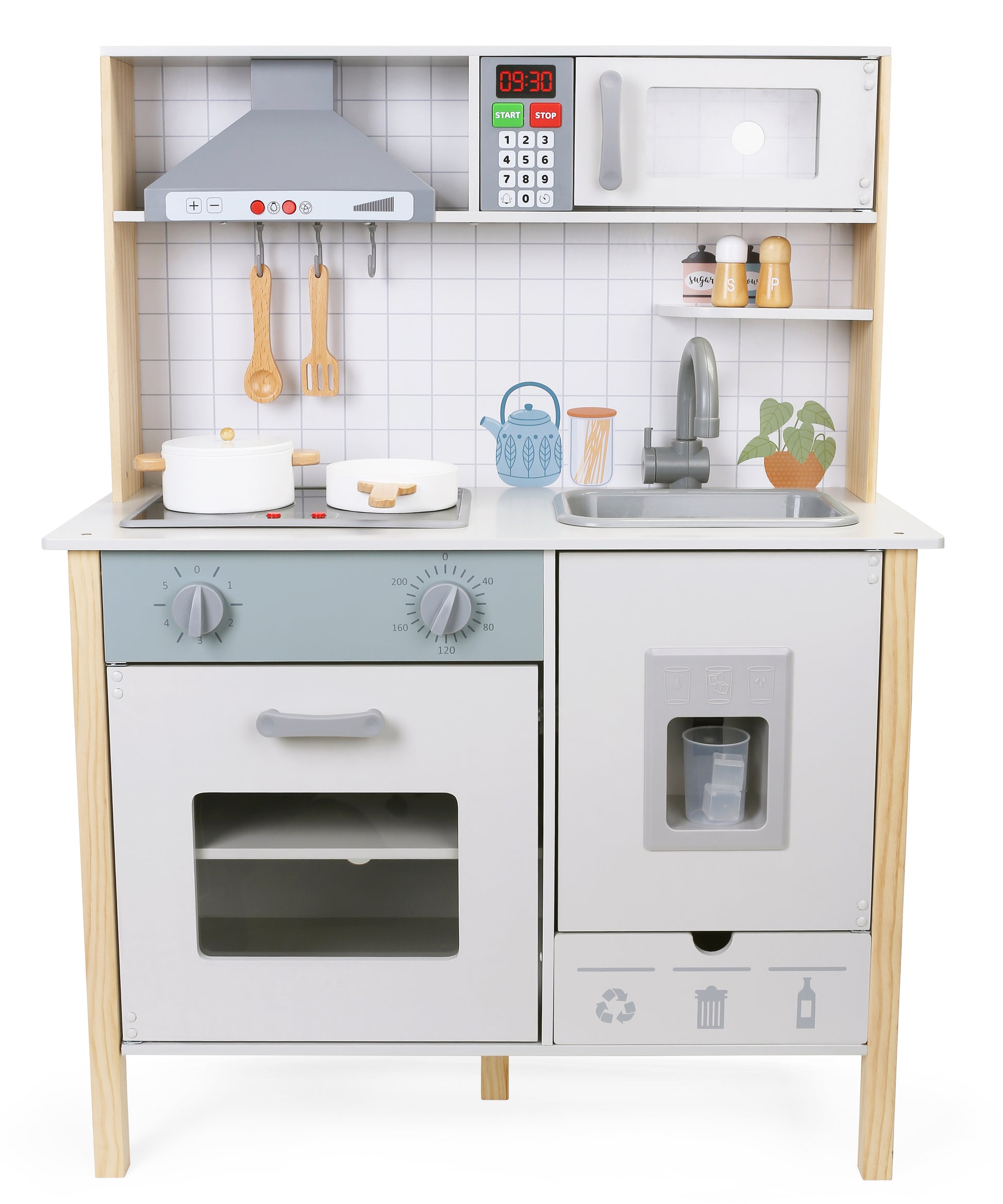 Wooden Play Kitchen With Cookware - Toyworld Australia