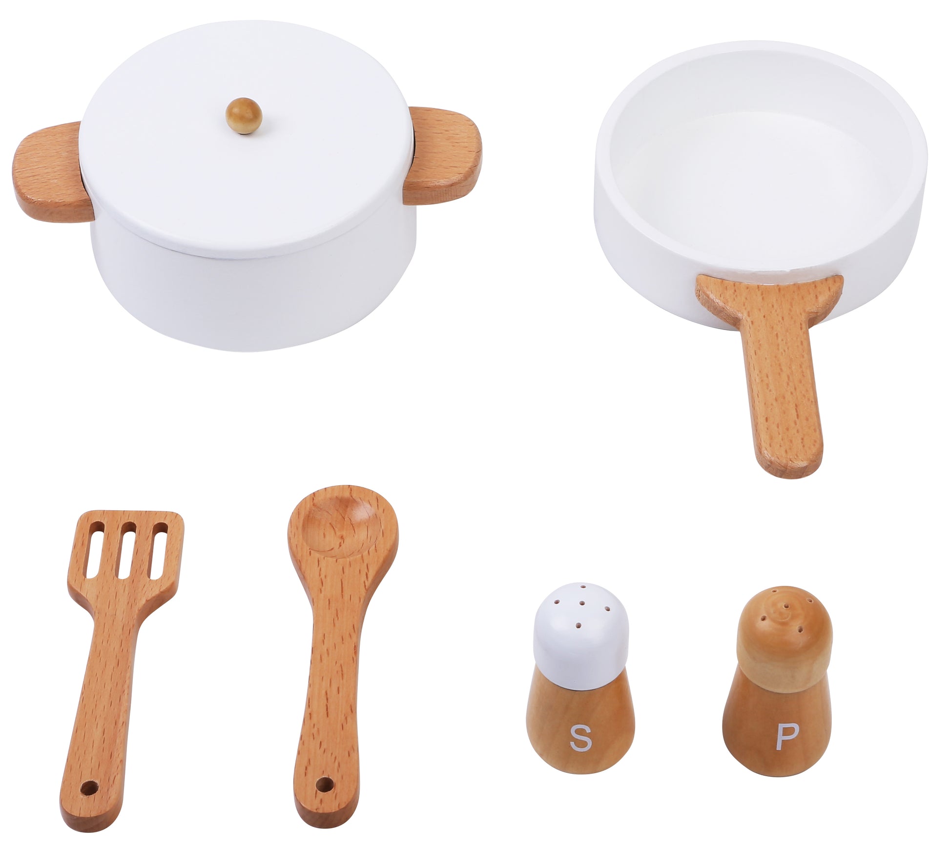 Wooden Play Kitchen With Cookware - Toyworld Australia