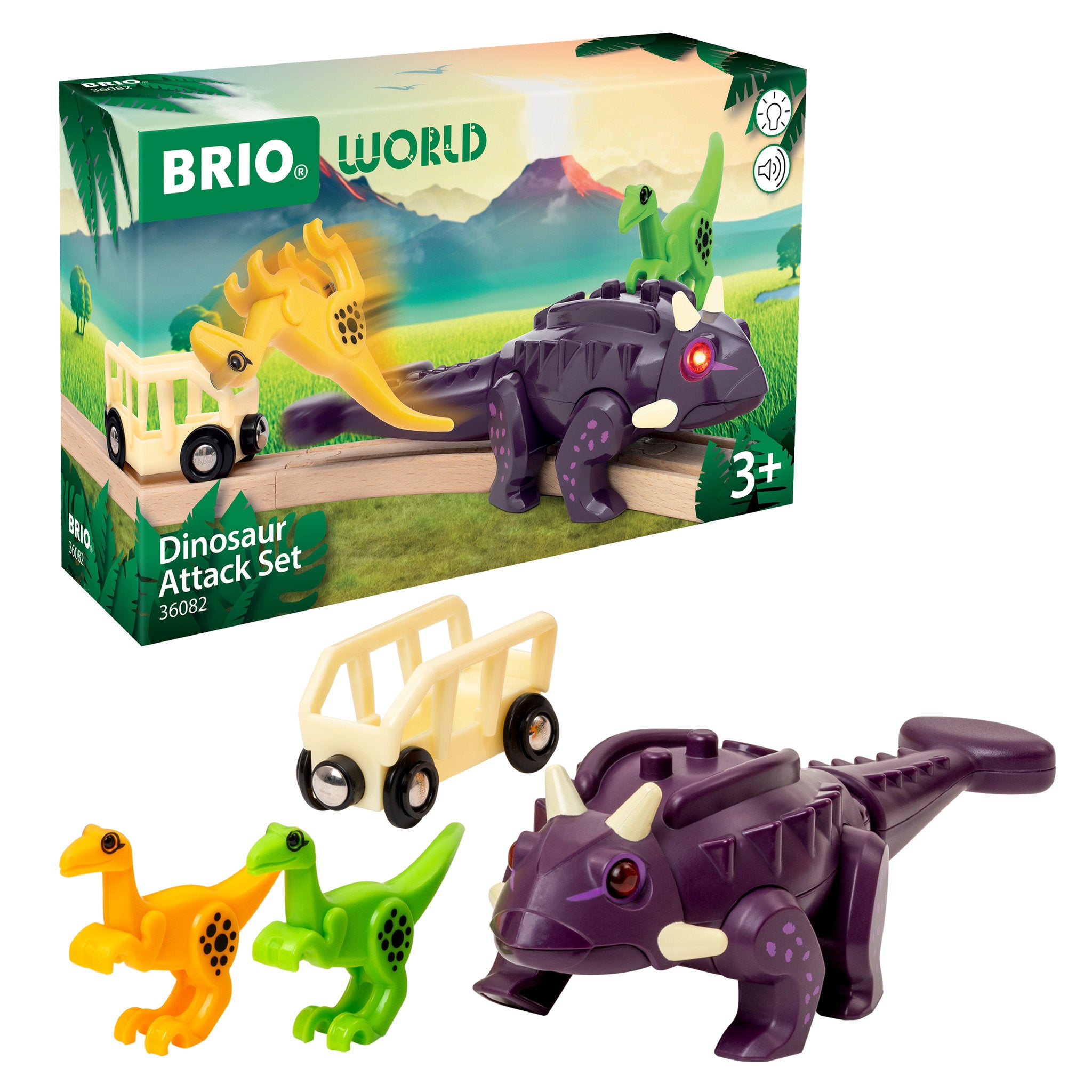 BRIO World Dinosaur Attack Set 4 Pieces