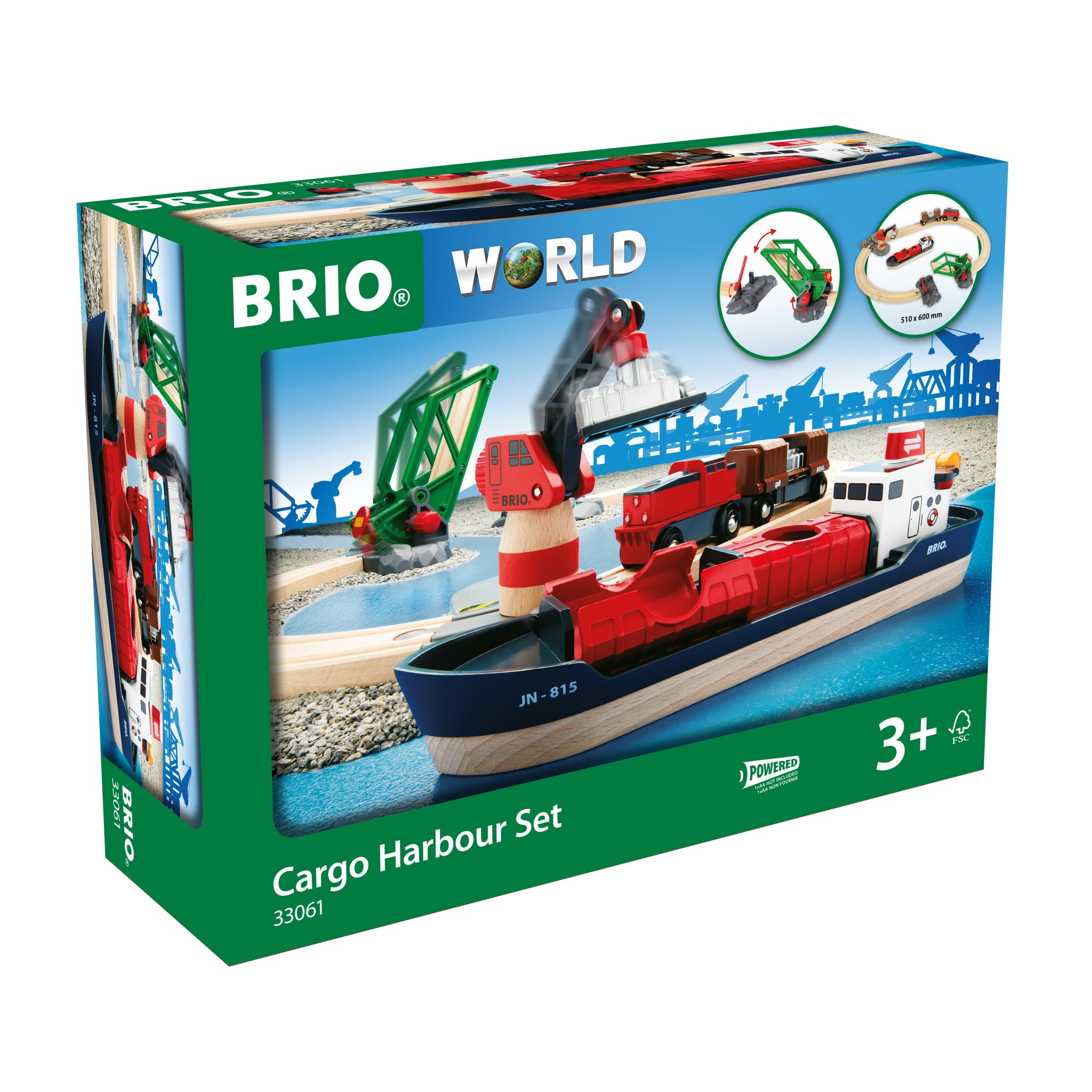 BRIO World Cargo Harbour Train Set 16 Pieces