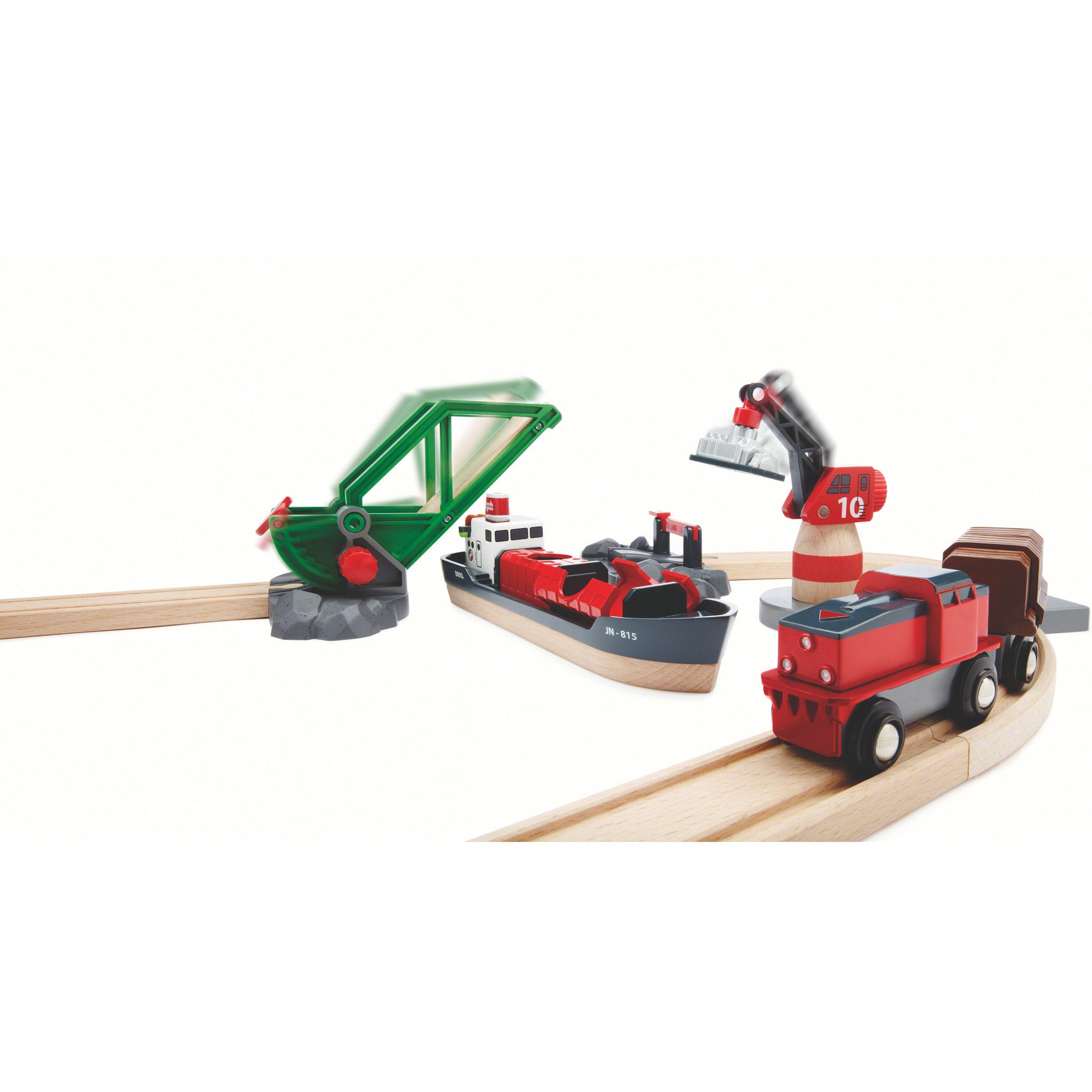 BRIO World Cargo Harbour Train Set 16 Pieces
