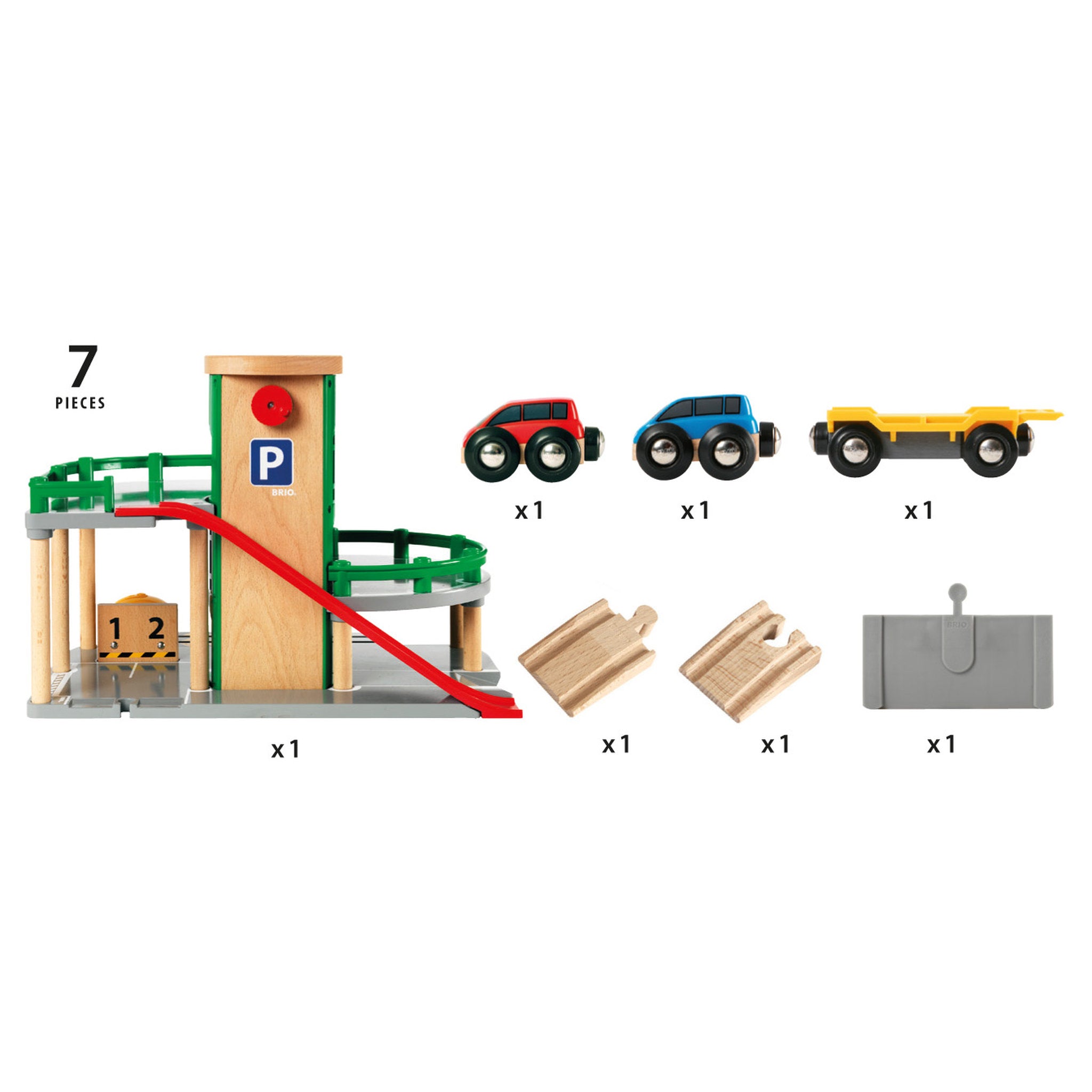 BRIO World Destination Parking Garage 7 Pieces