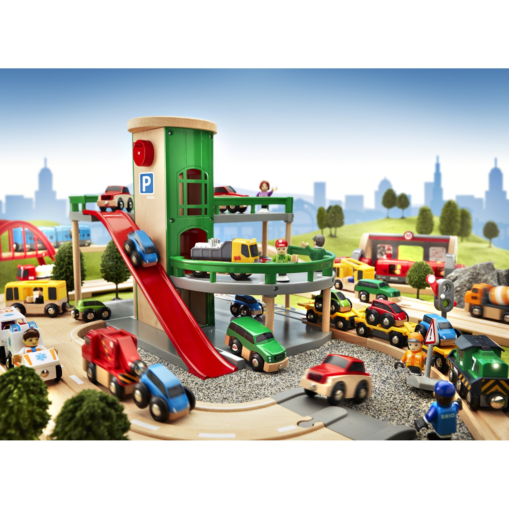 BRIO World Destination Parking Garage 7 Pieces