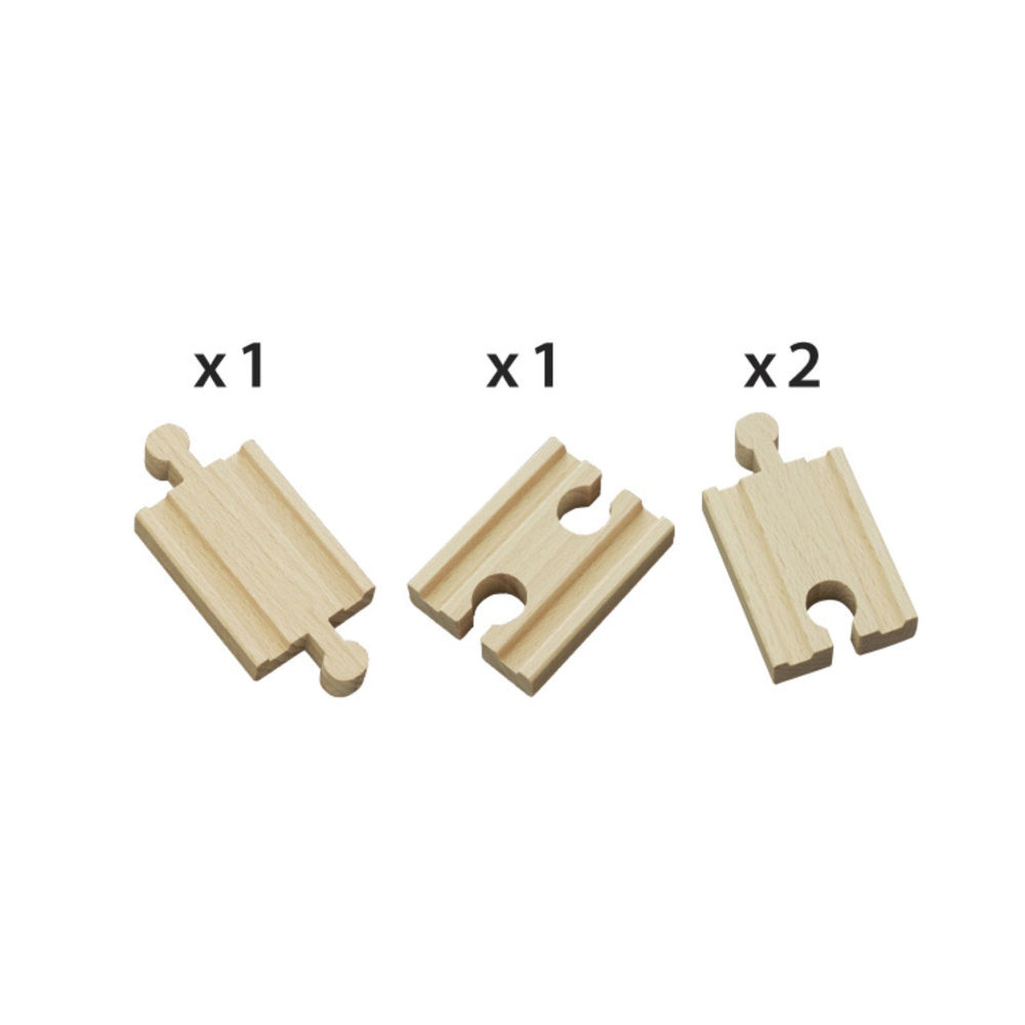 BRIO World Tracks Mini Straight Tracks 4 Pieces