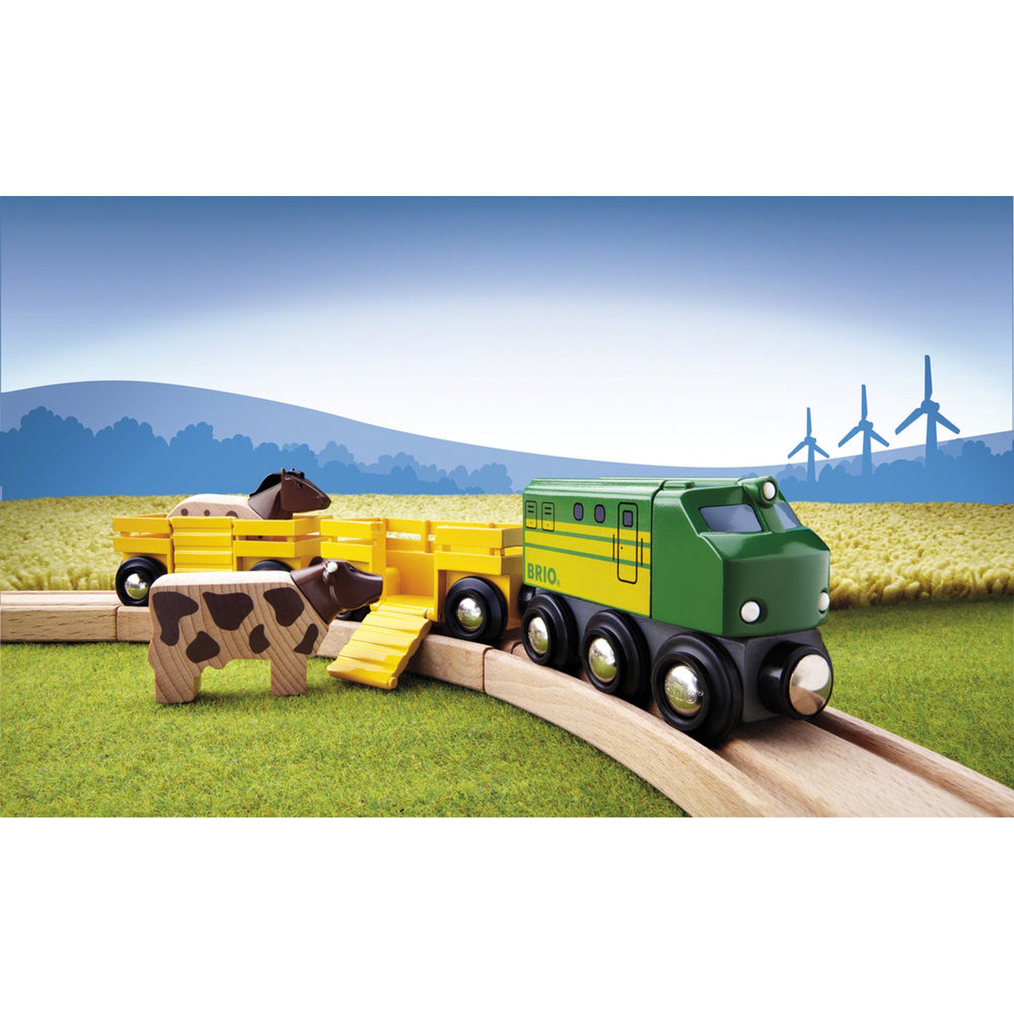 BRIO World Farm Train Set 5 Pieces