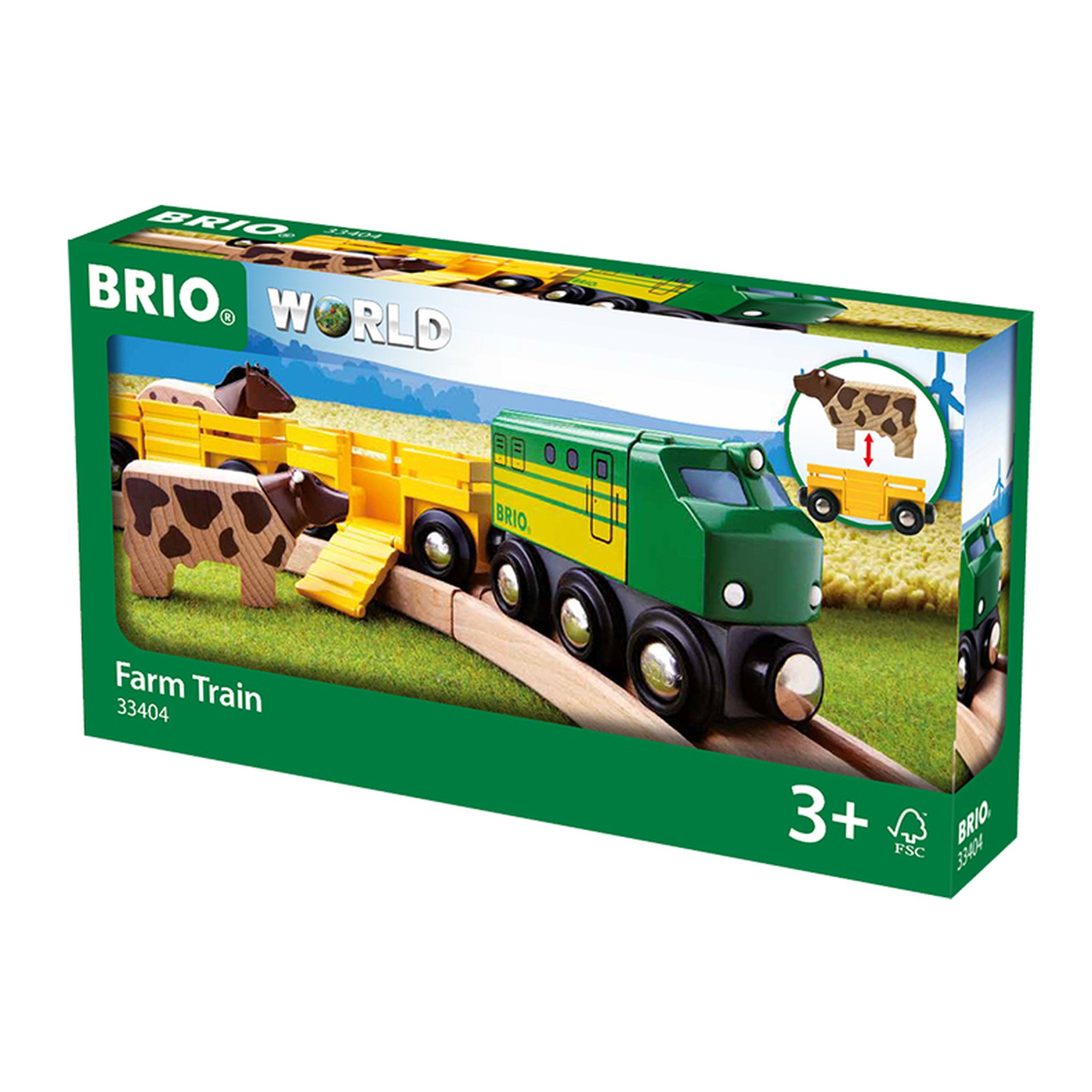 BRIO World Farm Train Set 5 Pieces