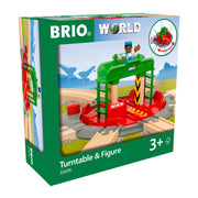 BRIO World Tracks Turntable & Figure 2 Pieces