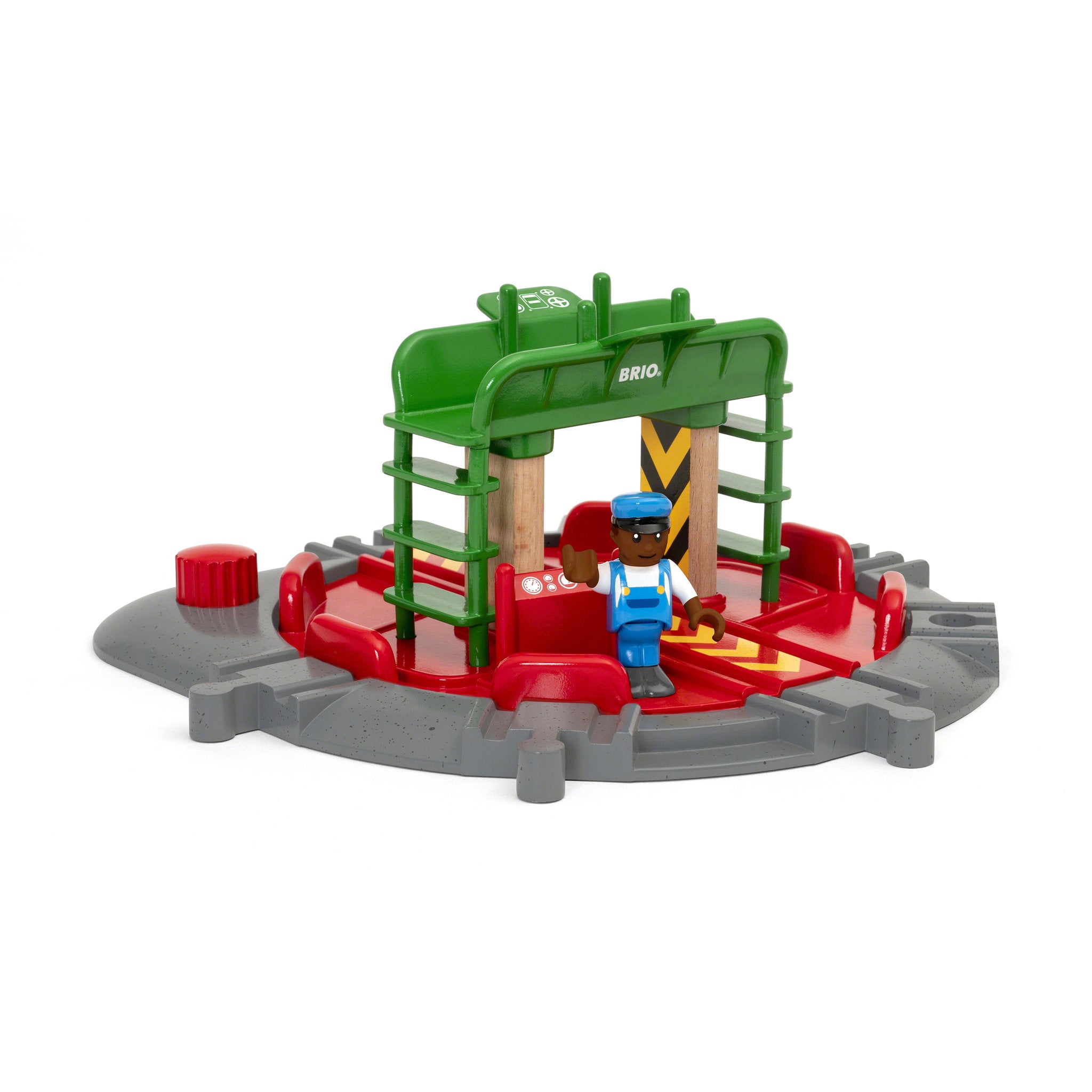 BRIO World Tracks Turntable & Figure 2 Pieces