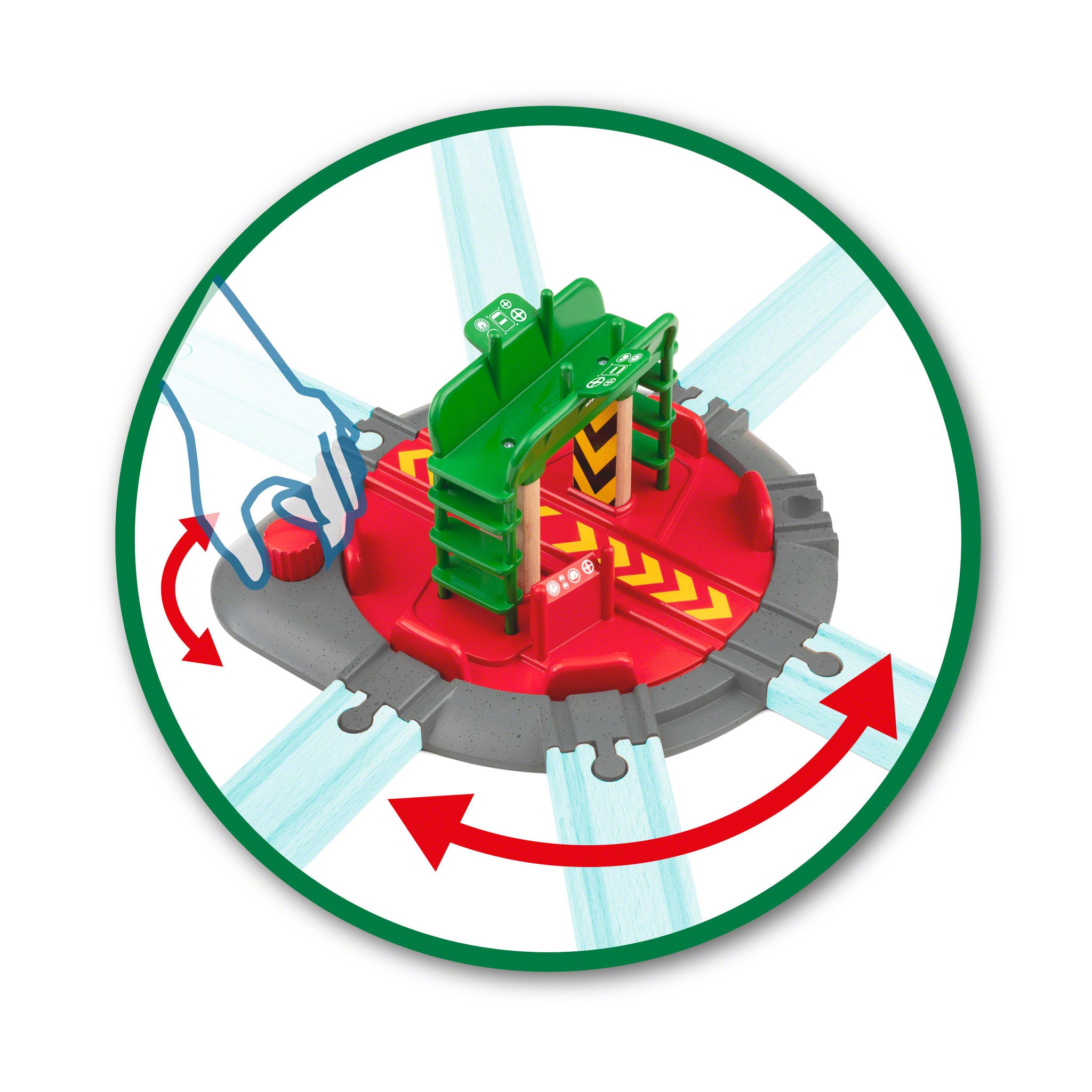 BRIO World Tracks Turntable & Figure 2 Pieces