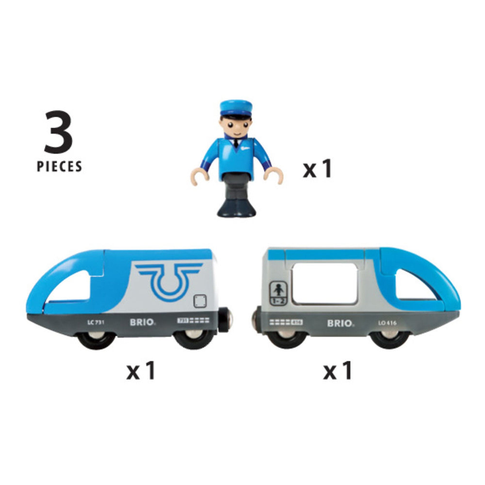 BRIO World Travel Battery Train Set 3 Pieces