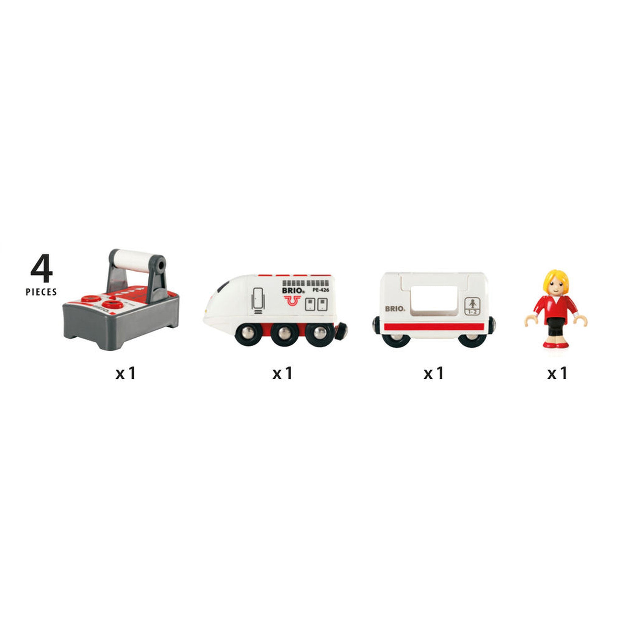 BRIO World RC Travel Train Set 4 Pieces