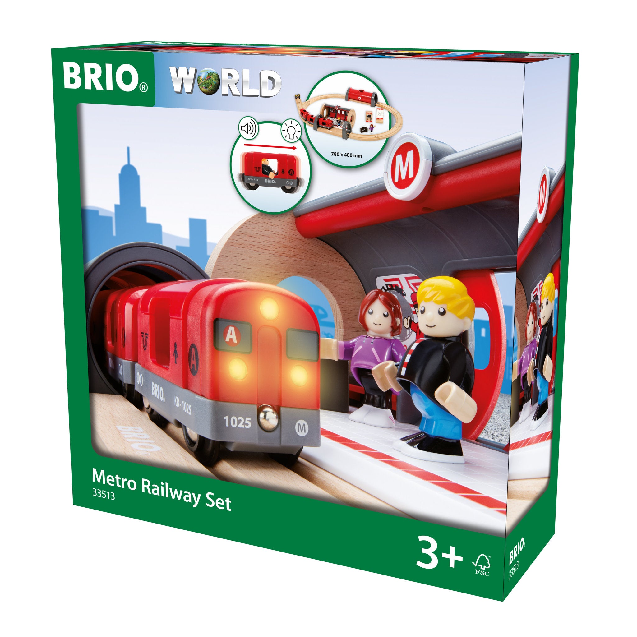 BRIO World Metro 20 Piece Railway Set