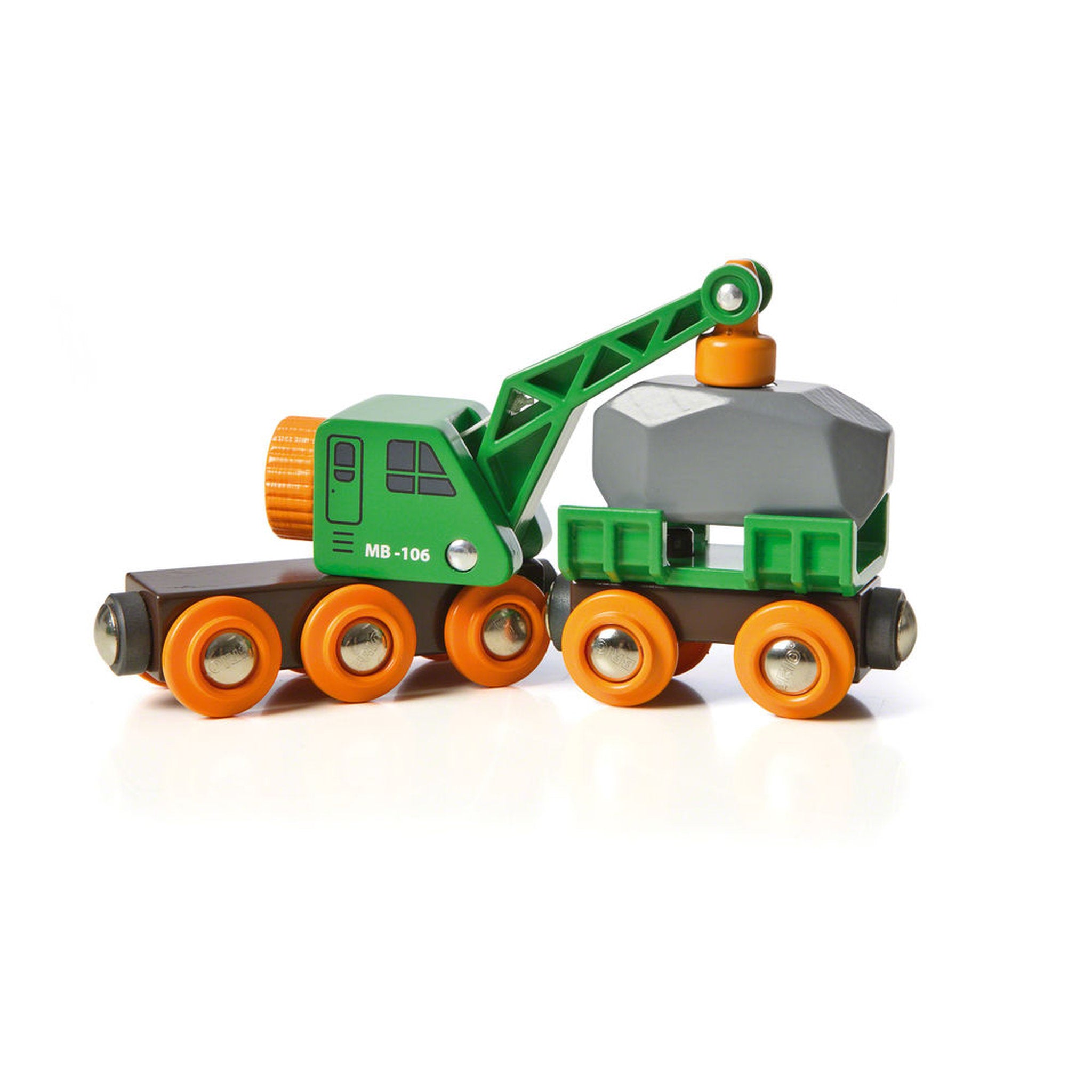 BRIO World Clever Crane Wagon 4 Pieces