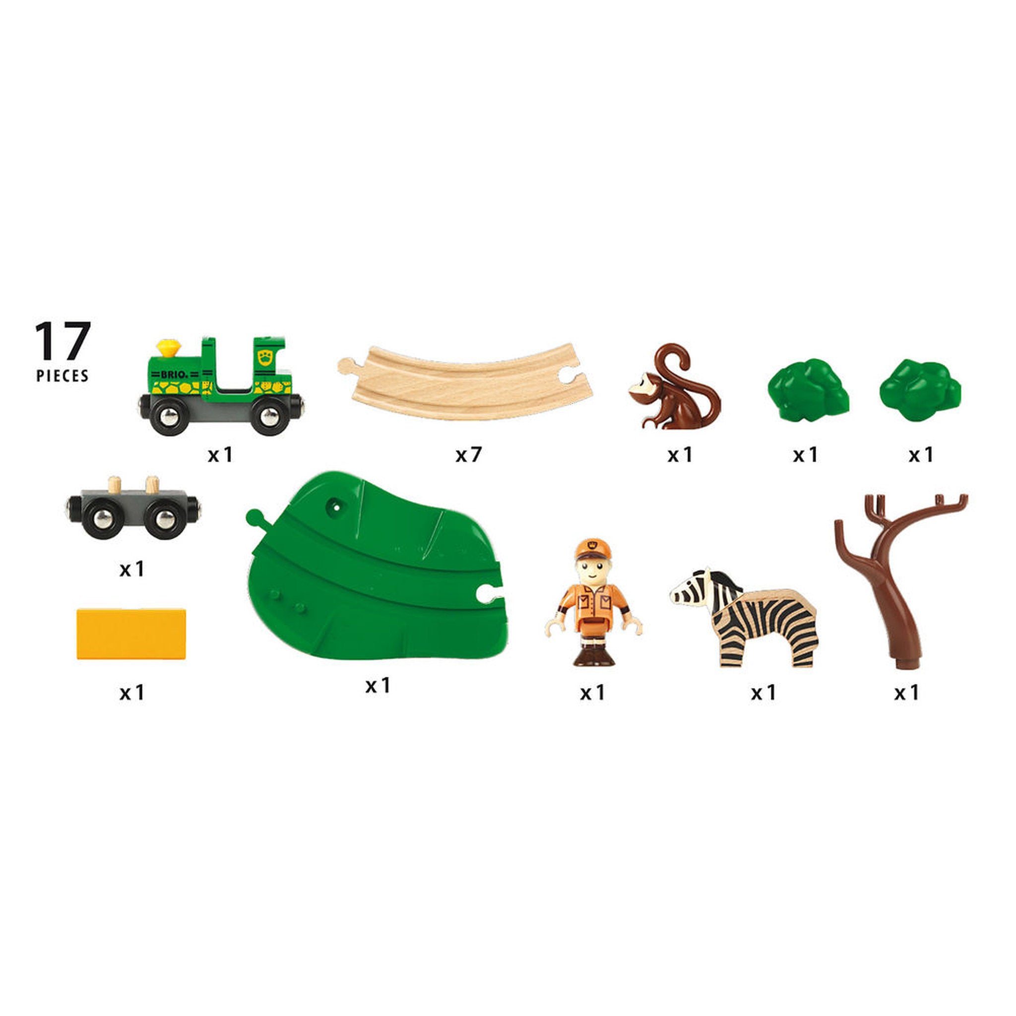 BRIO World Safari Railway Set 17 Pieces