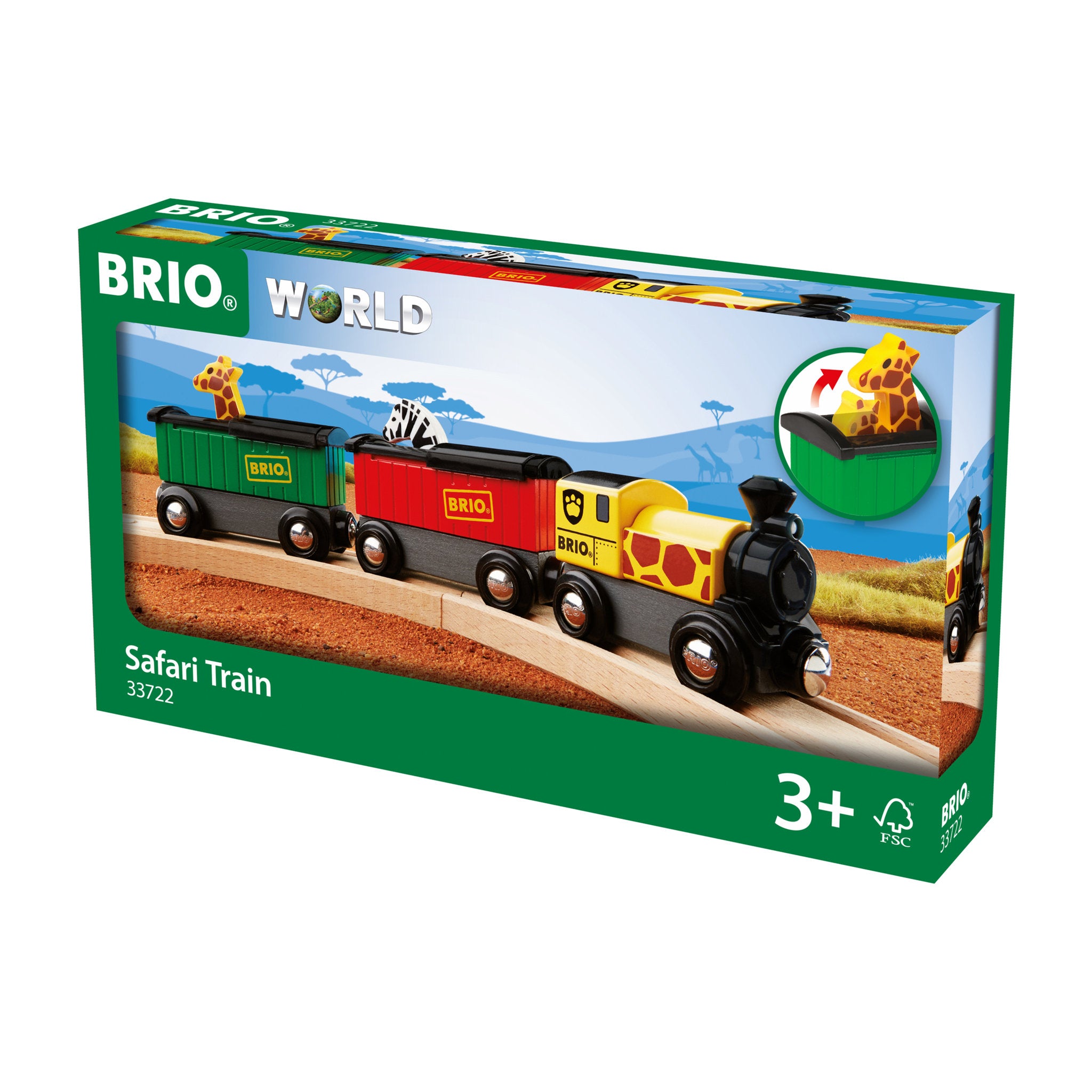 BRIO World Safari Train Set 3 Pieces
