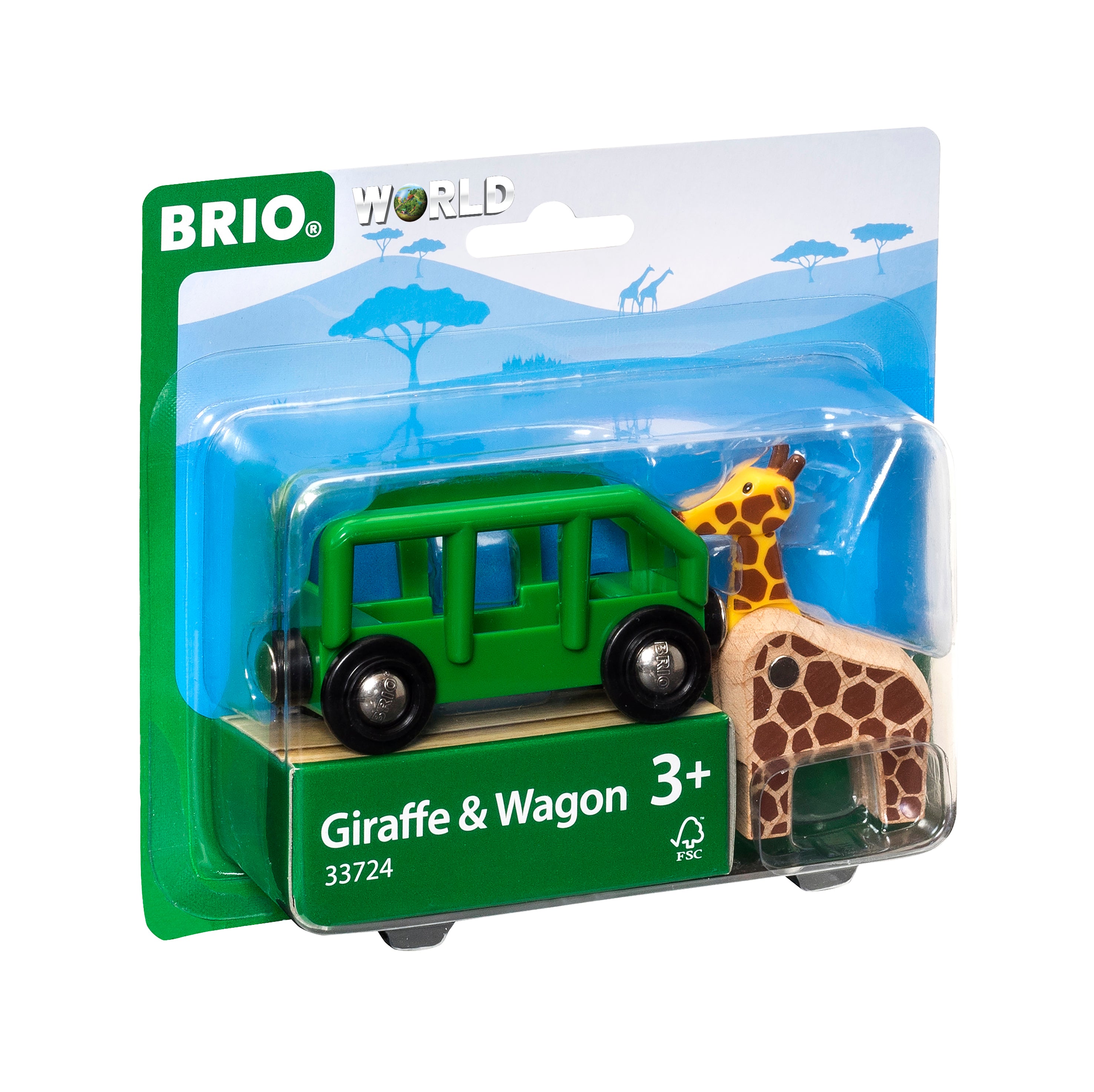 BRIO World Vehicle Giraffe And Wagon 2 Pieces