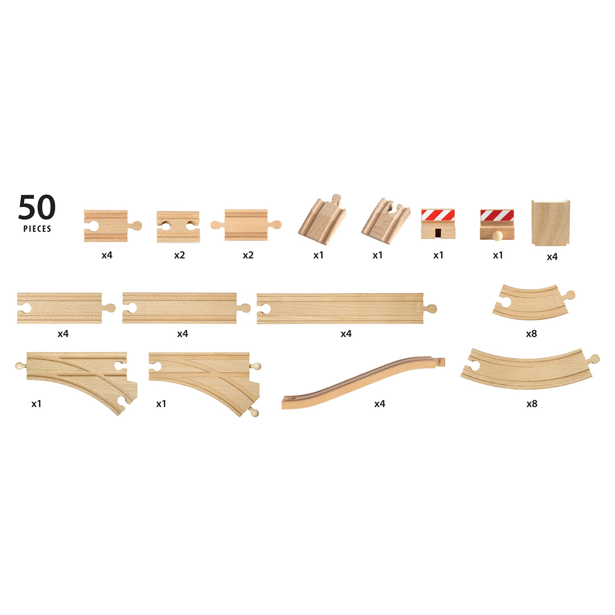 BRIO World Train Tracks 50 Piece Track Pack