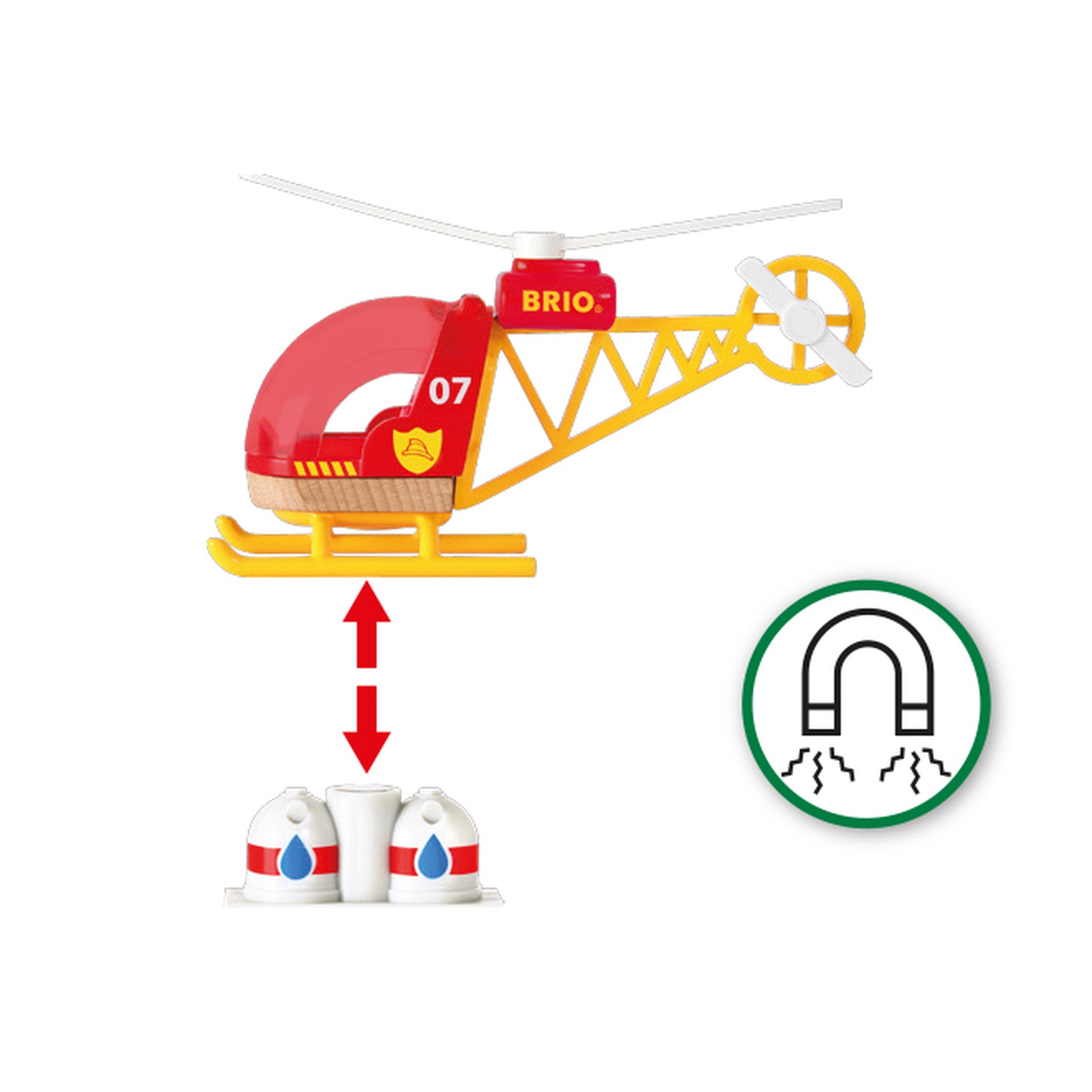BRIO World Firefighter Helicopter Vehicle 3 Pieces
