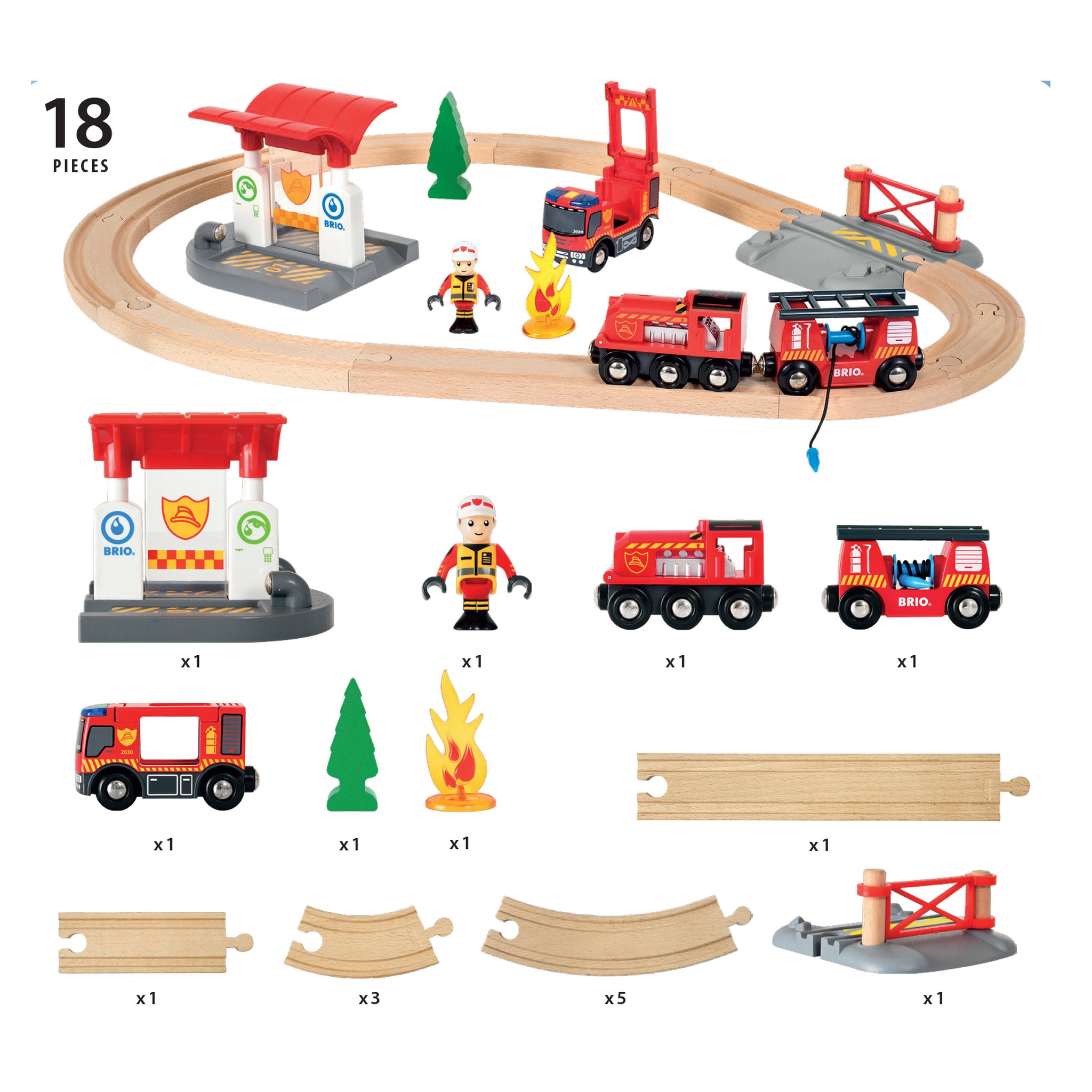 BRIO World Firefighter Set 18 Pieces