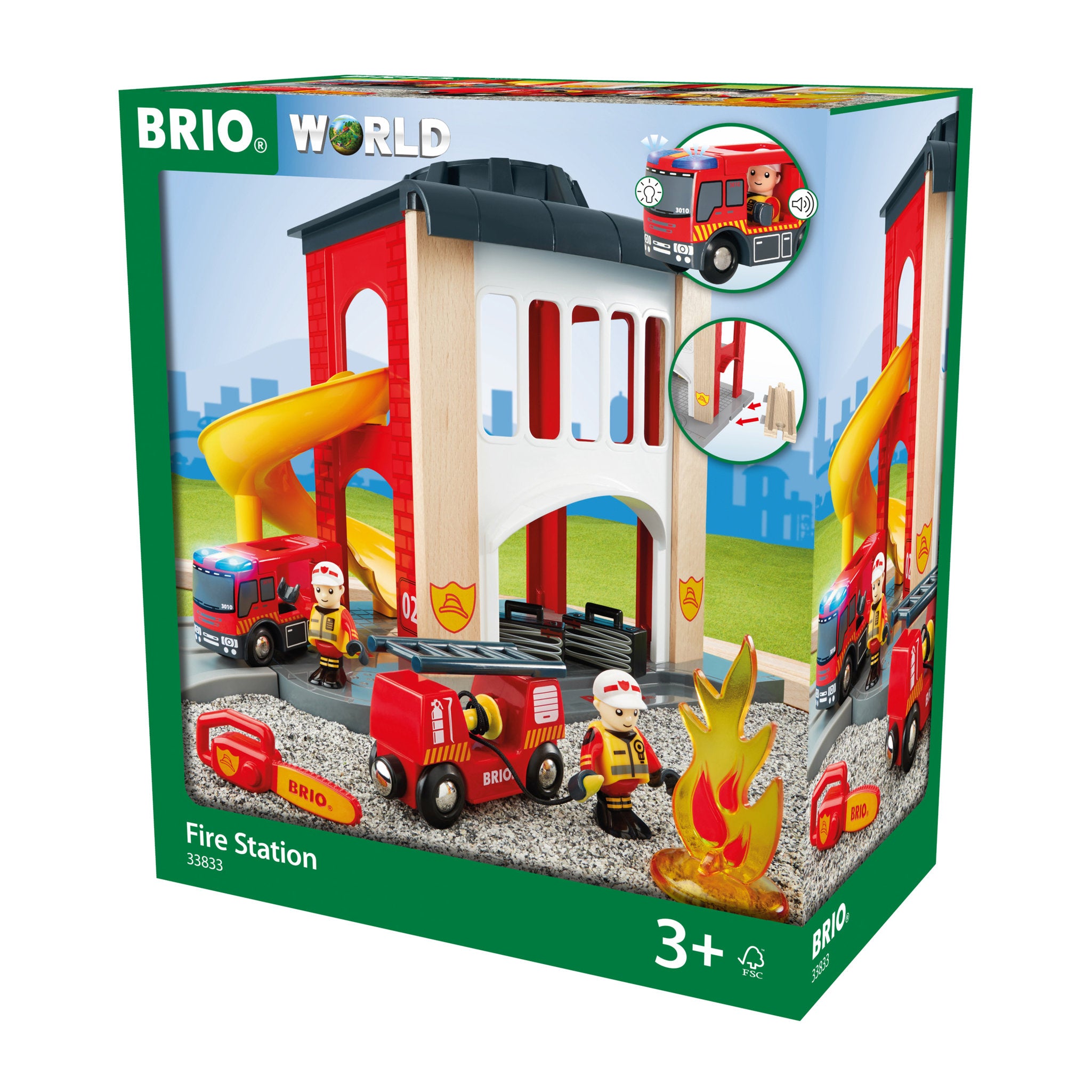 BRIO World Destination Fire Station 12 Pieces