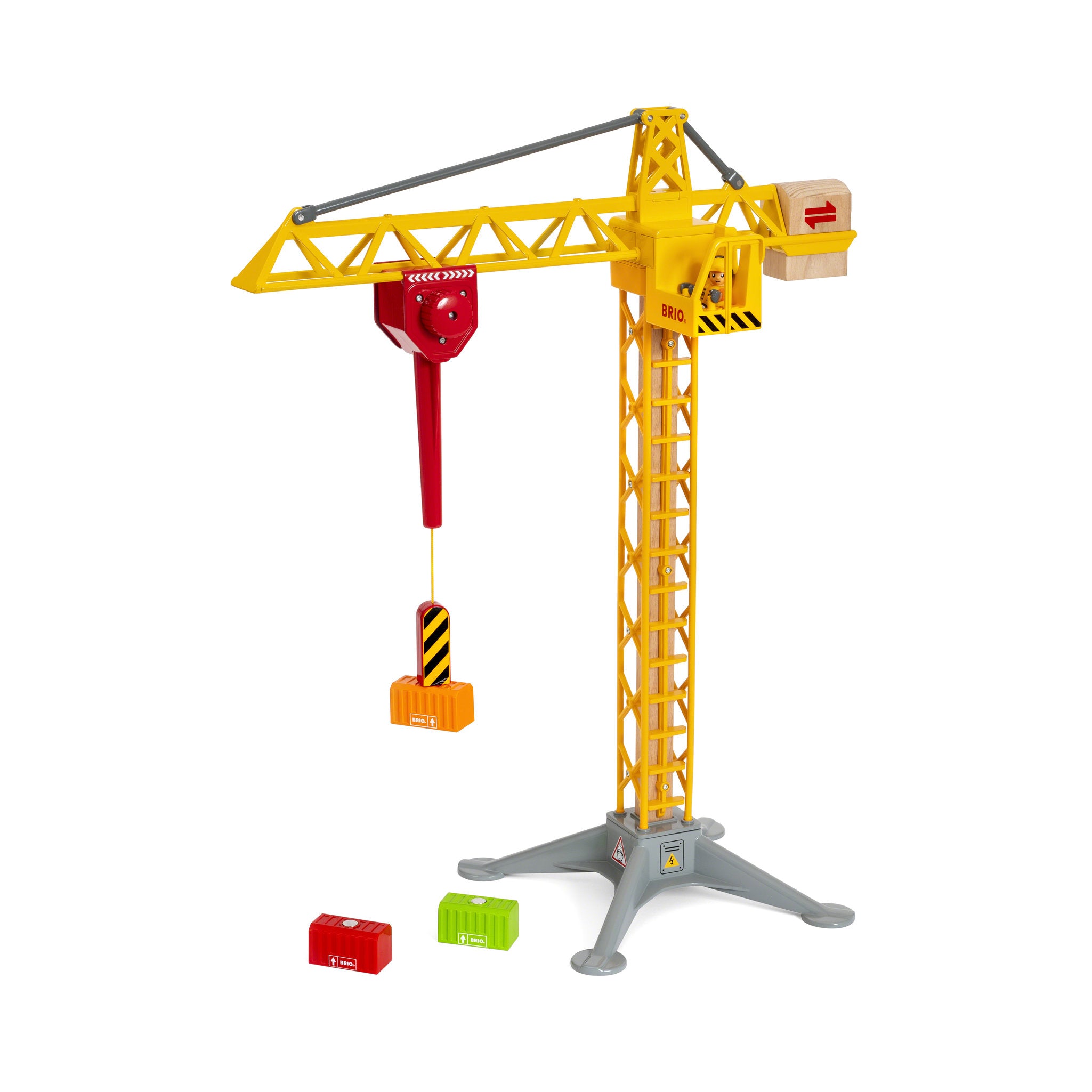 BRIO World Construction Crane with Lights 5 Pieces