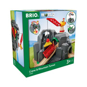 BRIO World Crane and Mountain Tunnel Set 7 Pieces