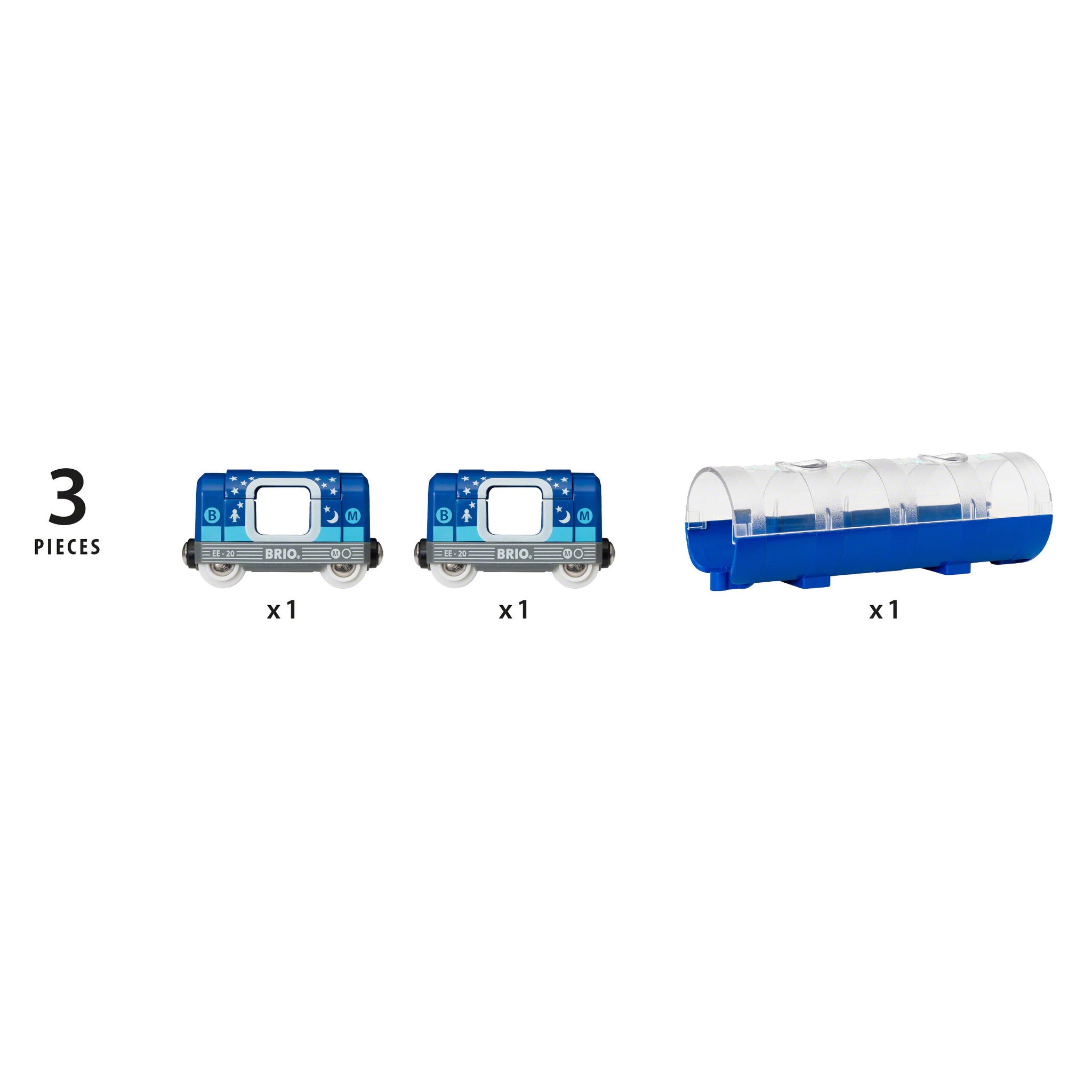 BRIO World  Train Metro Train & Tunnel 3 Pieces