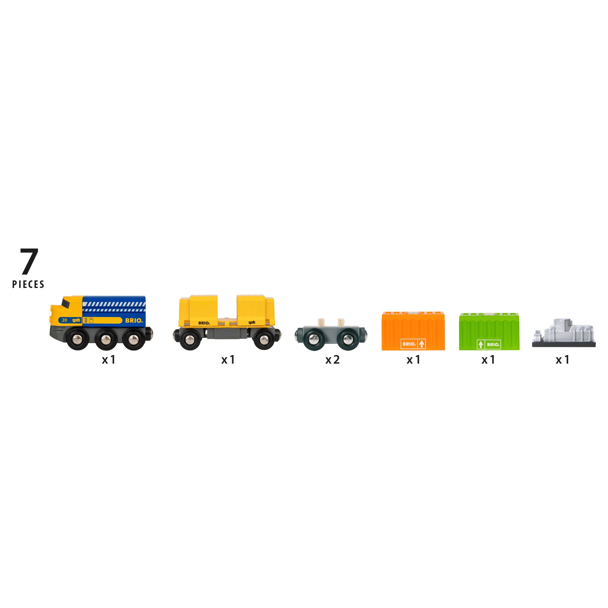 BRIO World  Train Three Wagon Cargo Train 7 Pieces