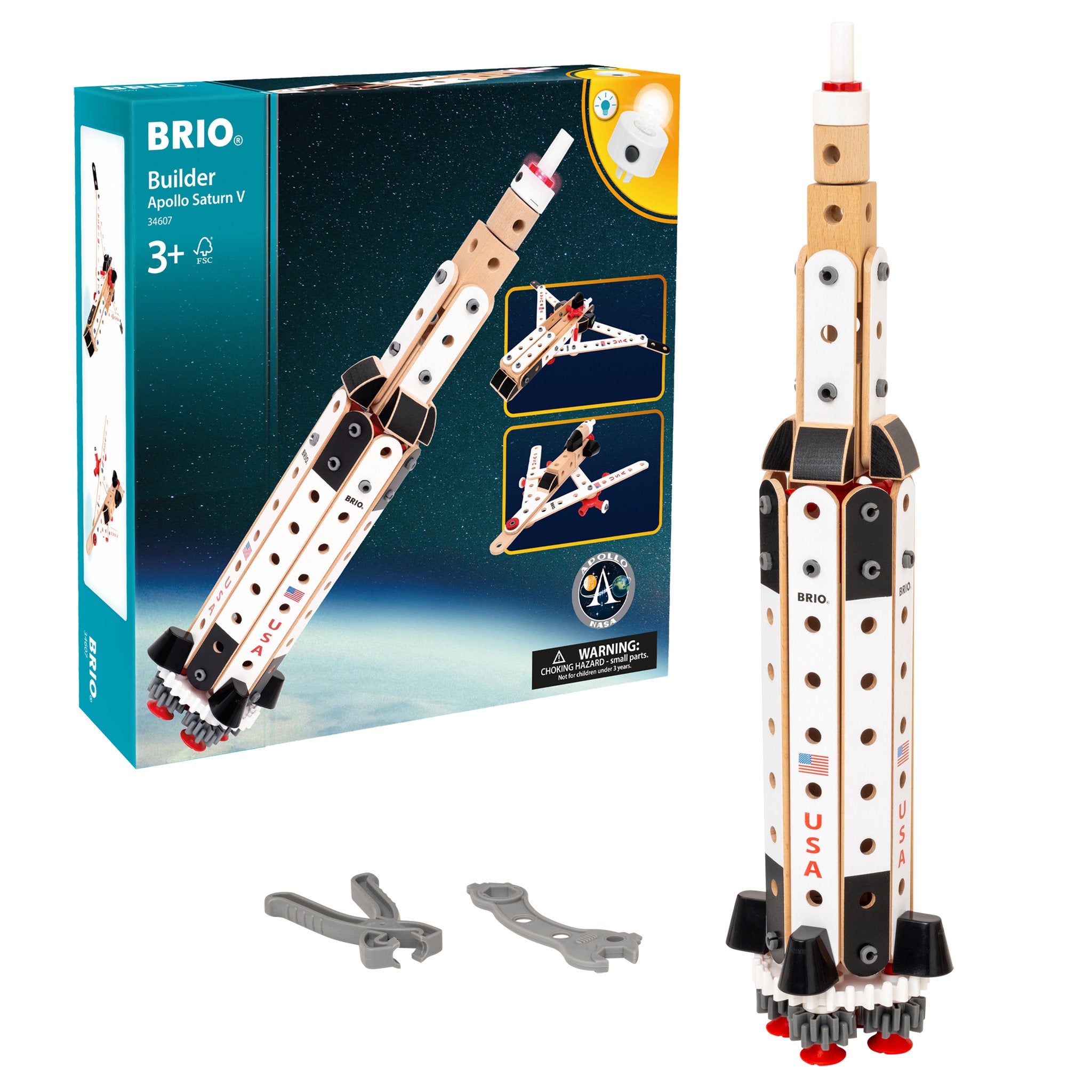 BRIO Builder Apollo Saturn V Space Set 91 Pieces