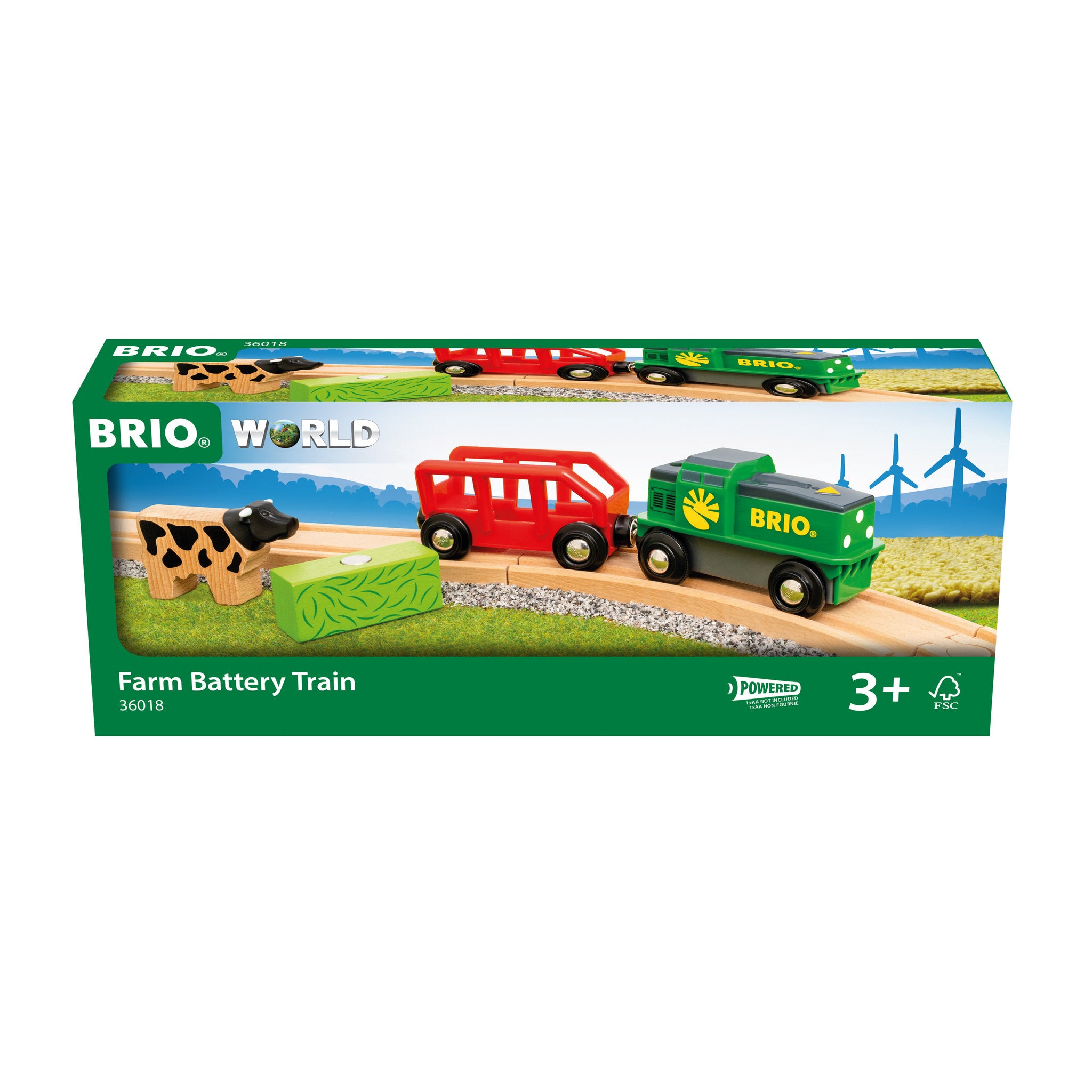 BRIO World Farm Battery Train 4 Piece Set