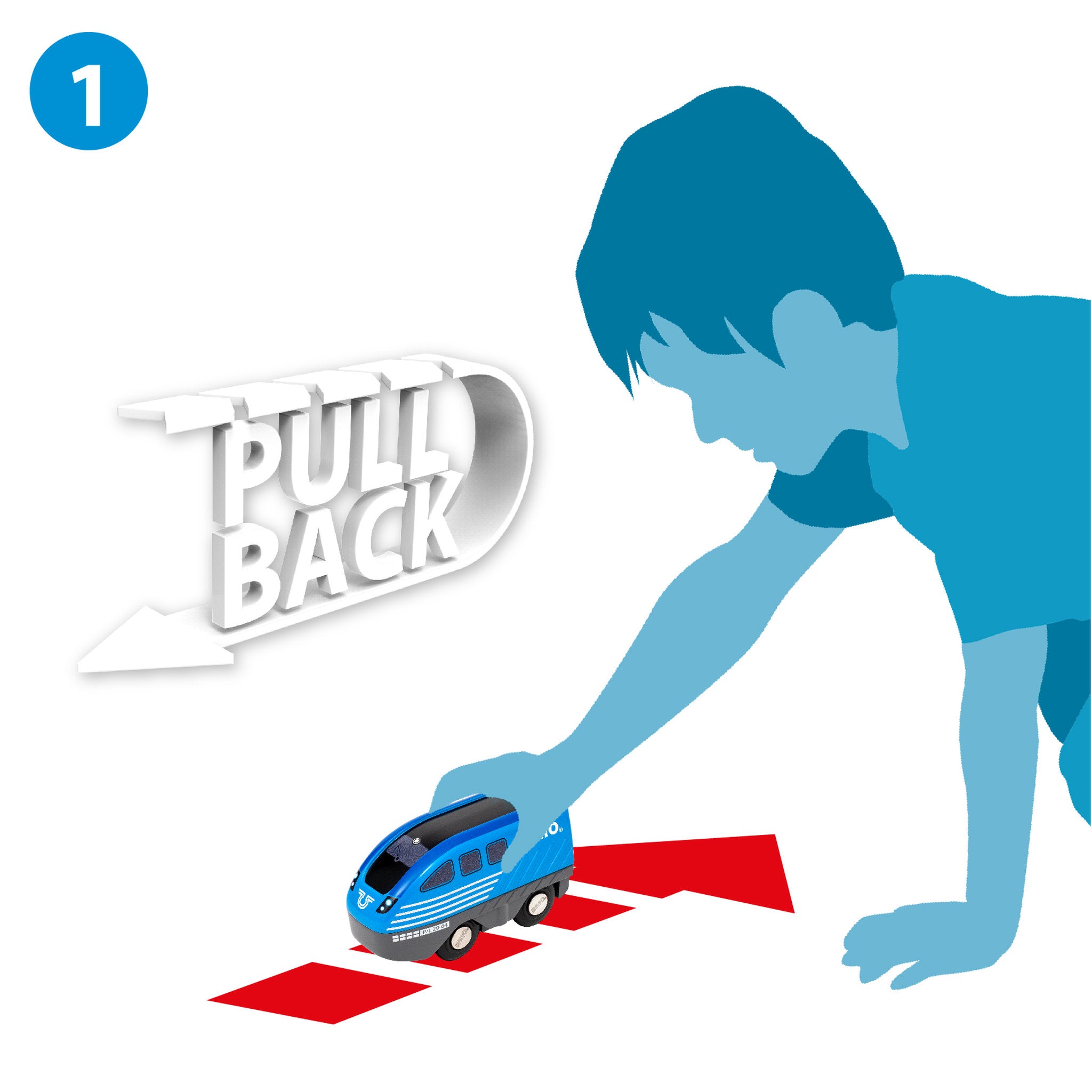 BRIO World Pull Back Train Set