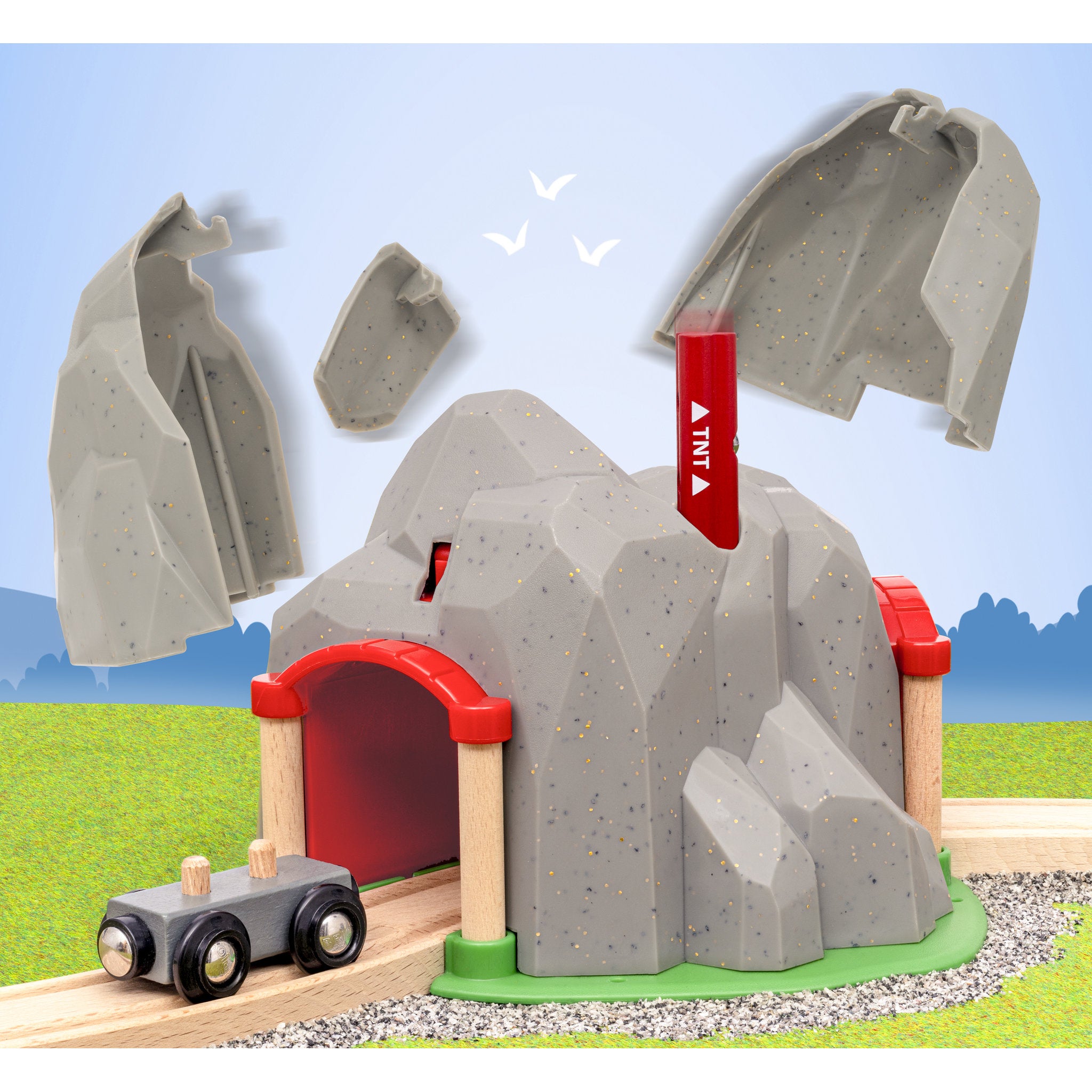 BRIO World Dynamite Mountain Tunnel 3 Piece Set