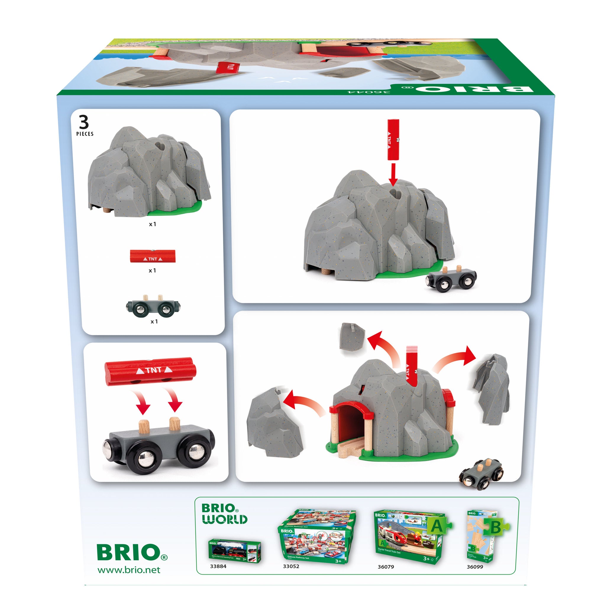 BRIO World Dynamite Mountain Tunnel 3 Piece Set
