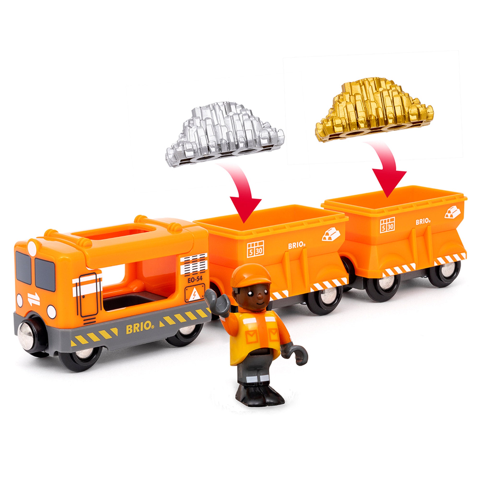 BRIO World Gold Cargo Train 6 Piece Set