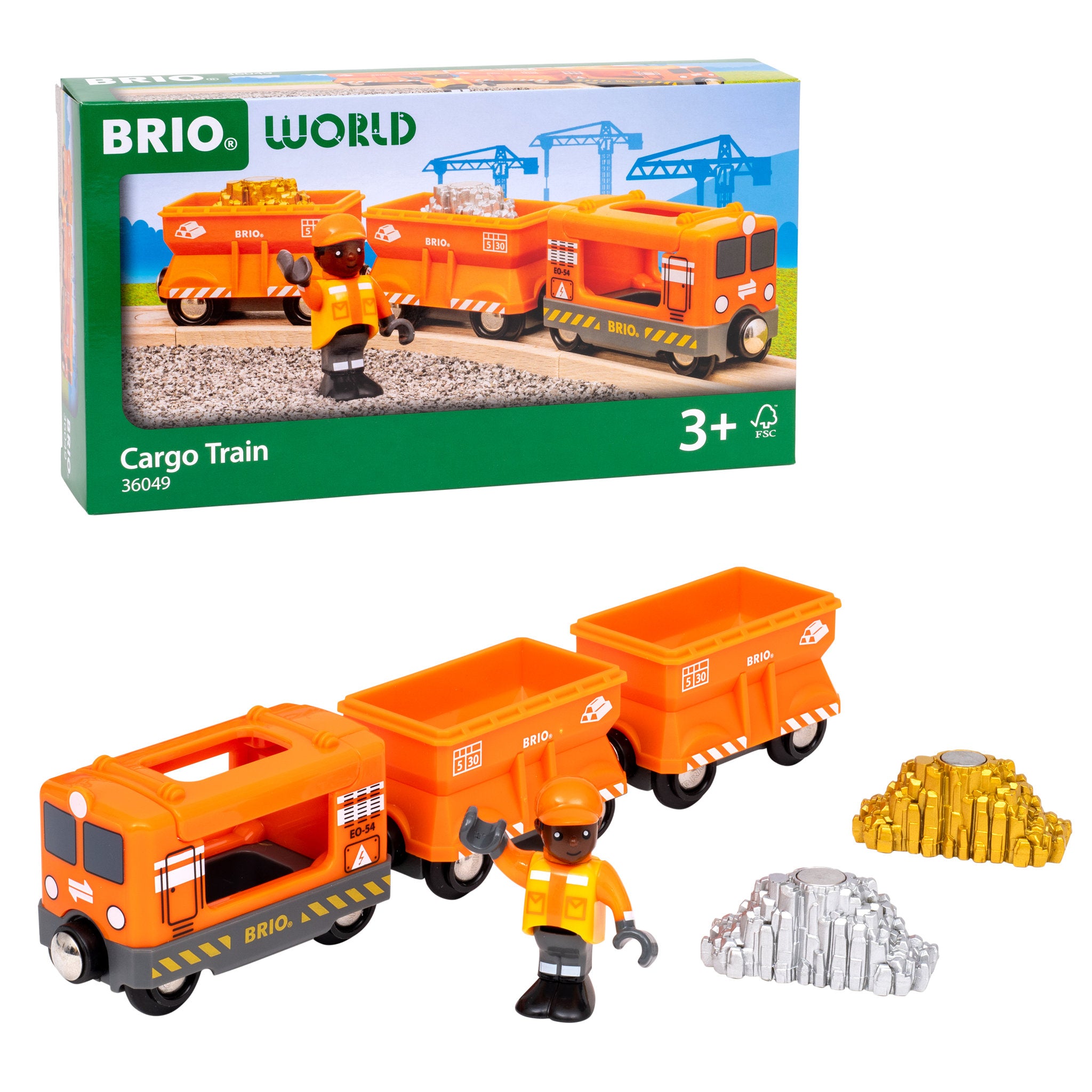 BRIO World Gold Cargo Train 6 Piece Set