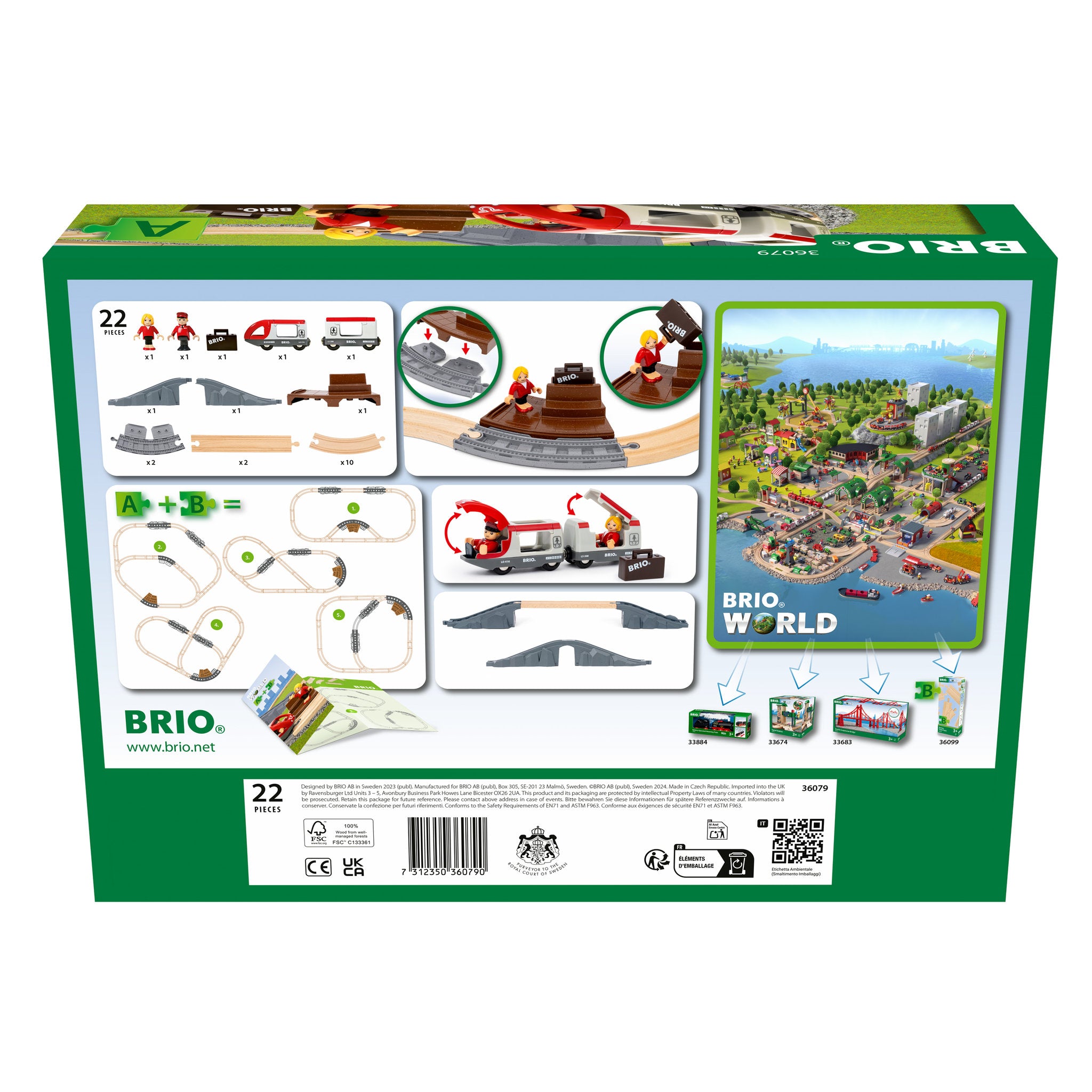 BRIO World Starter Travel Train Set 22 Piece Set