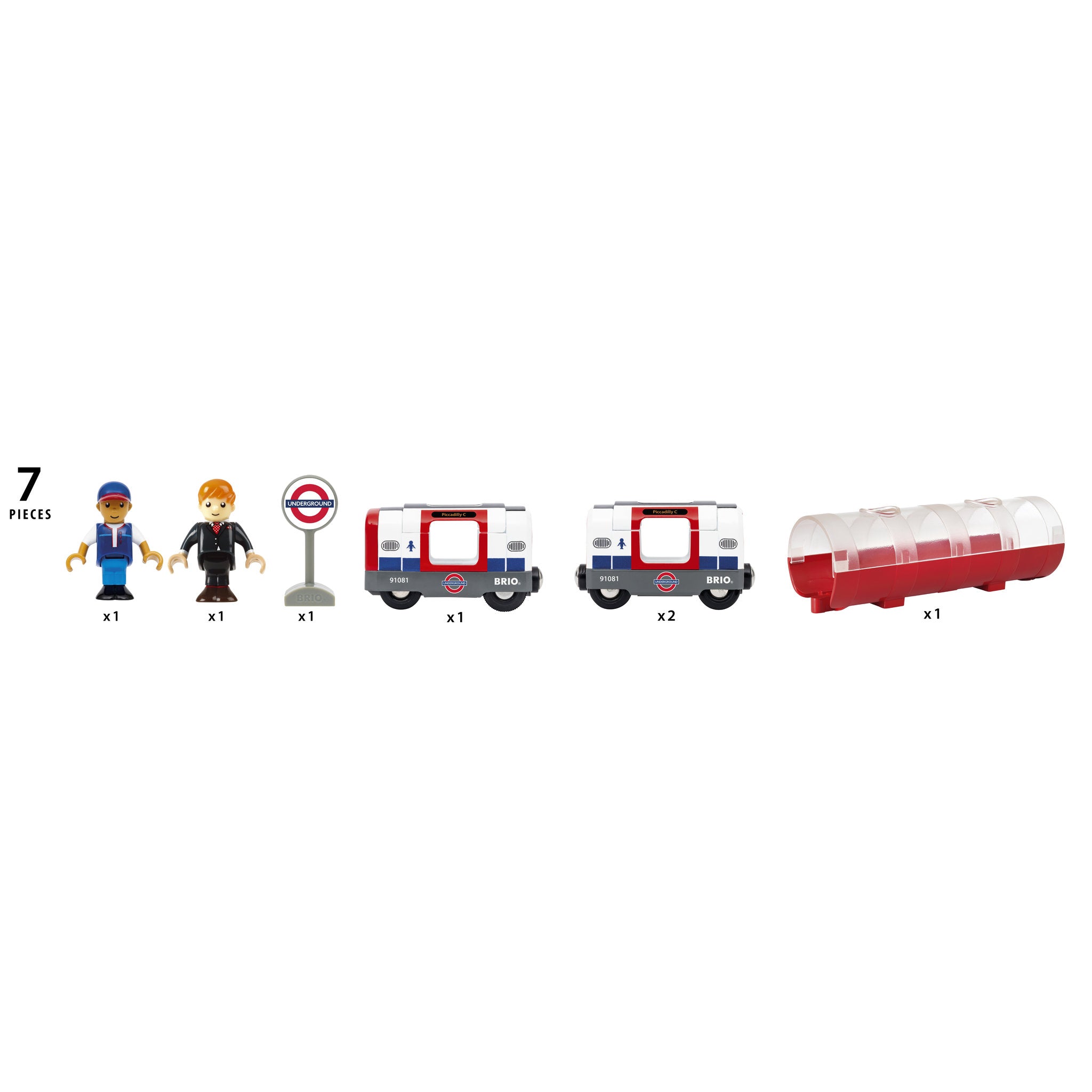 BRIO World London Underground Train 7 Piece Set