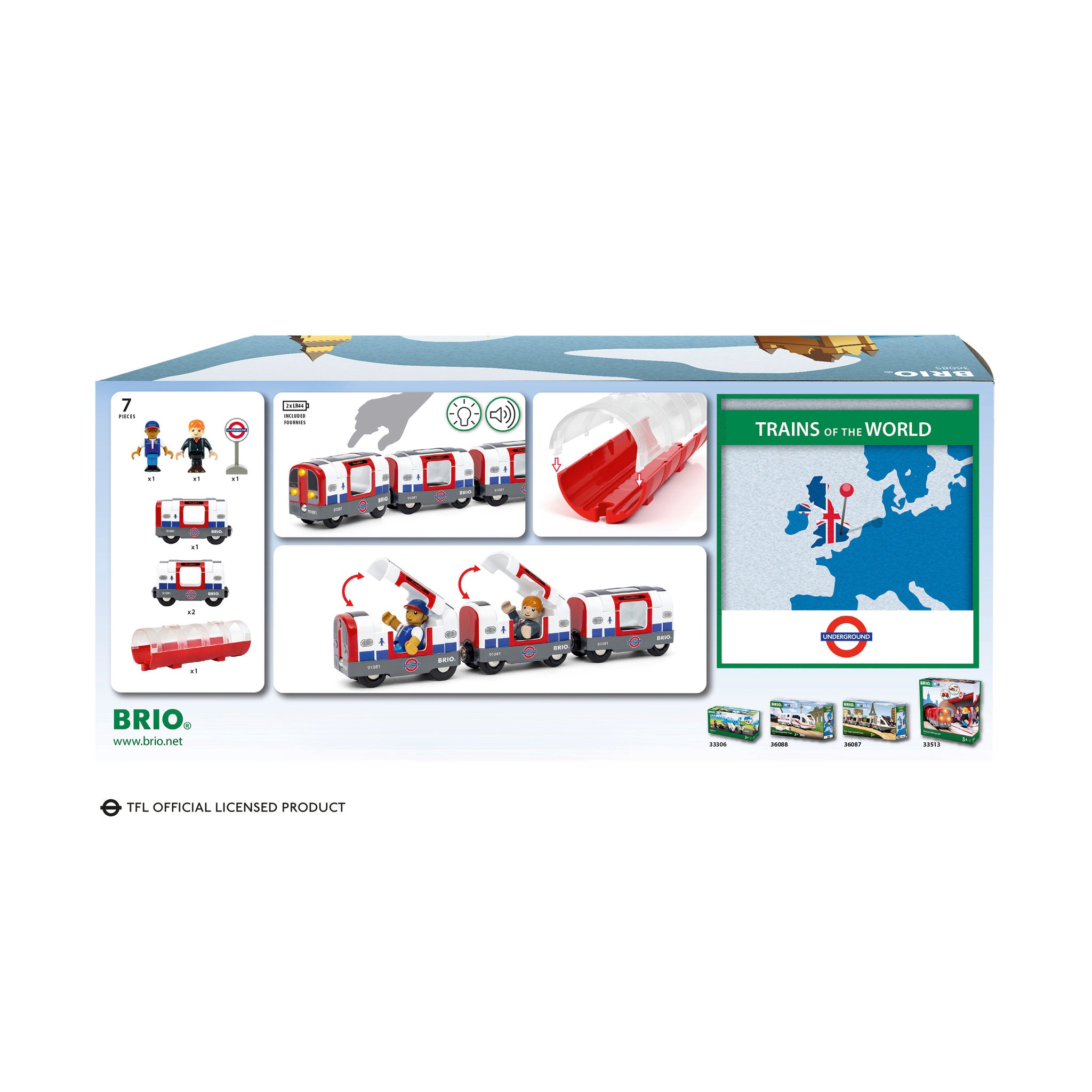 BRIO World London Underground Train 7 Piece Set