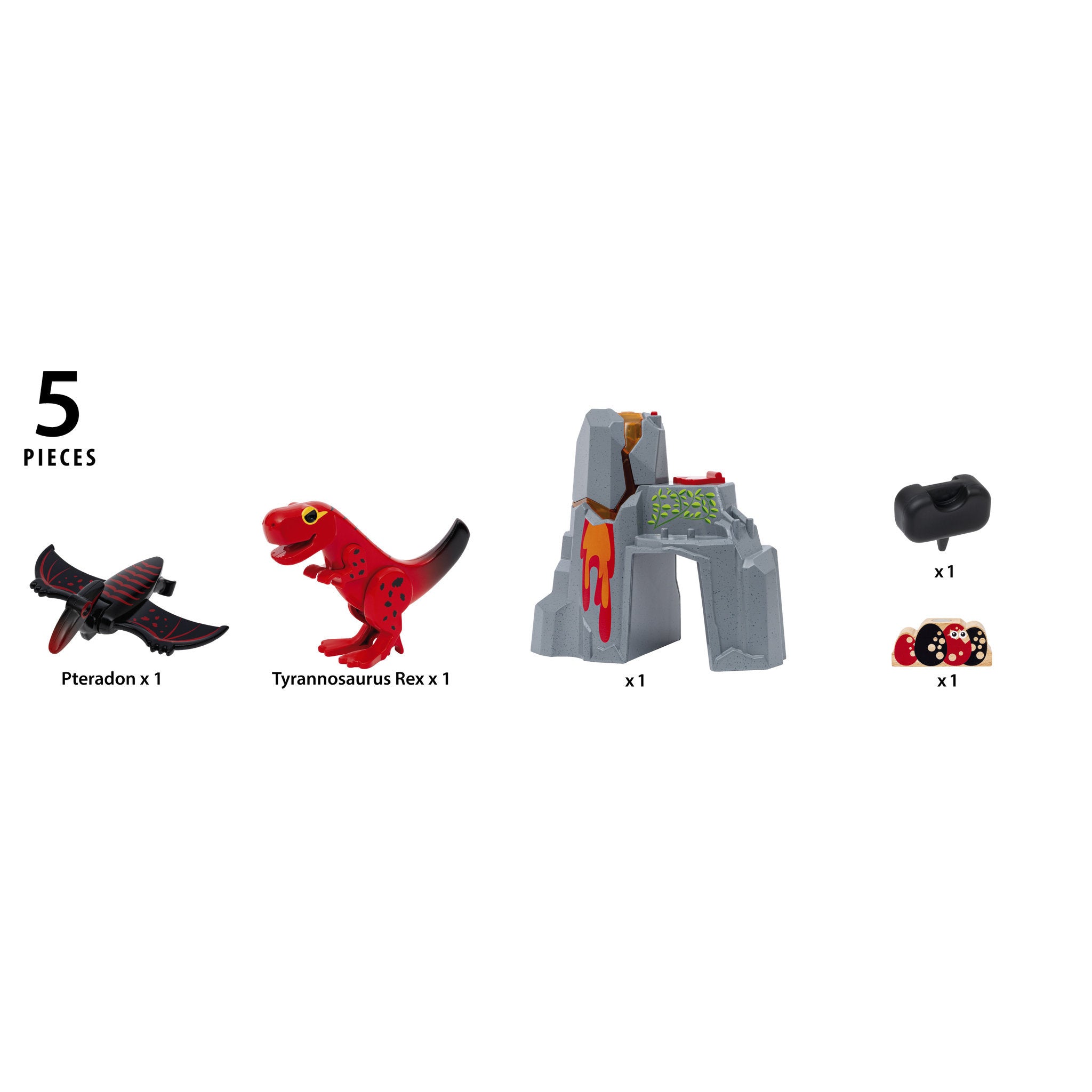 BRIO World Dinosaur Erupting Volcano 5 Piece Set