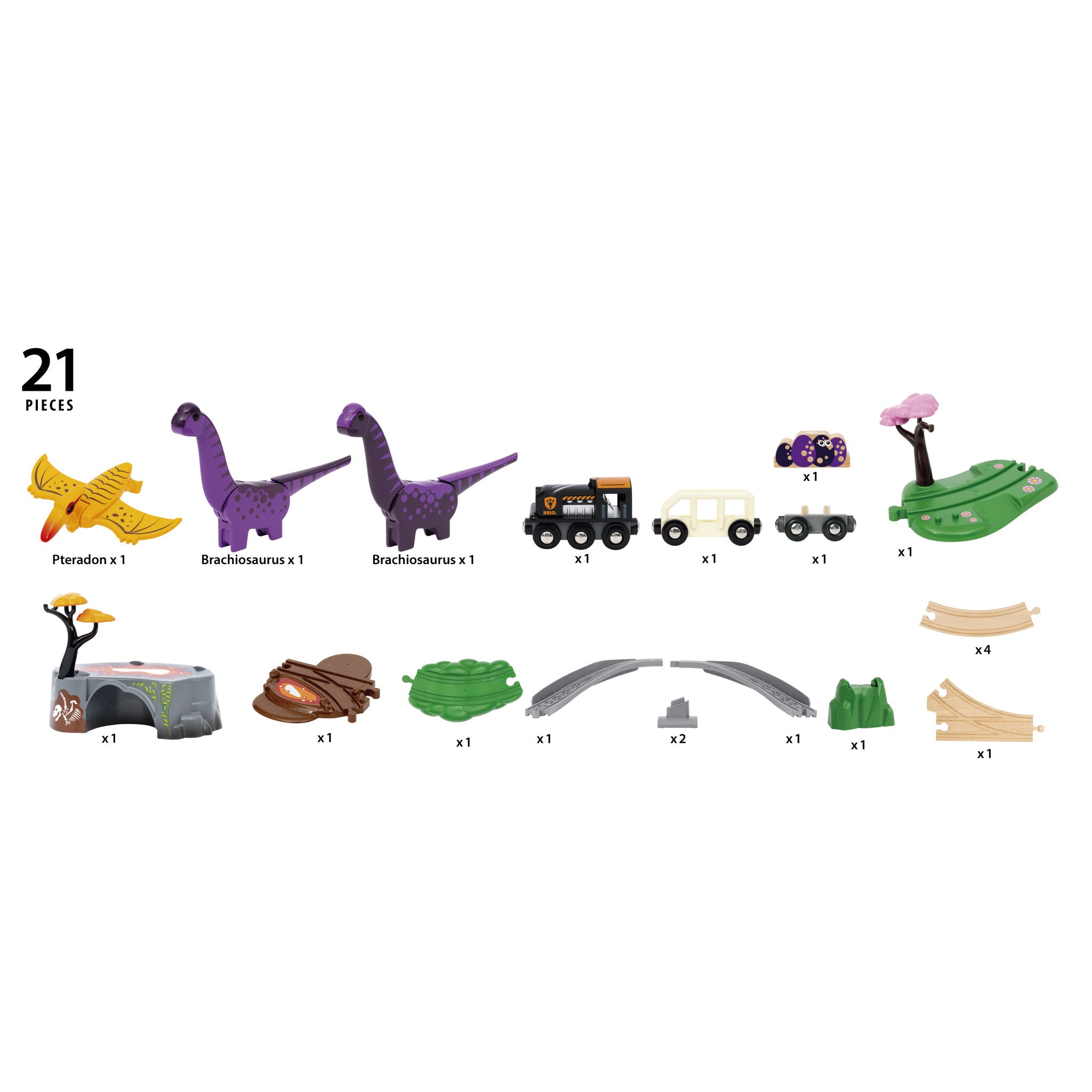 BRIO World Dinosaur Adventure Train Set 21 Piece Set