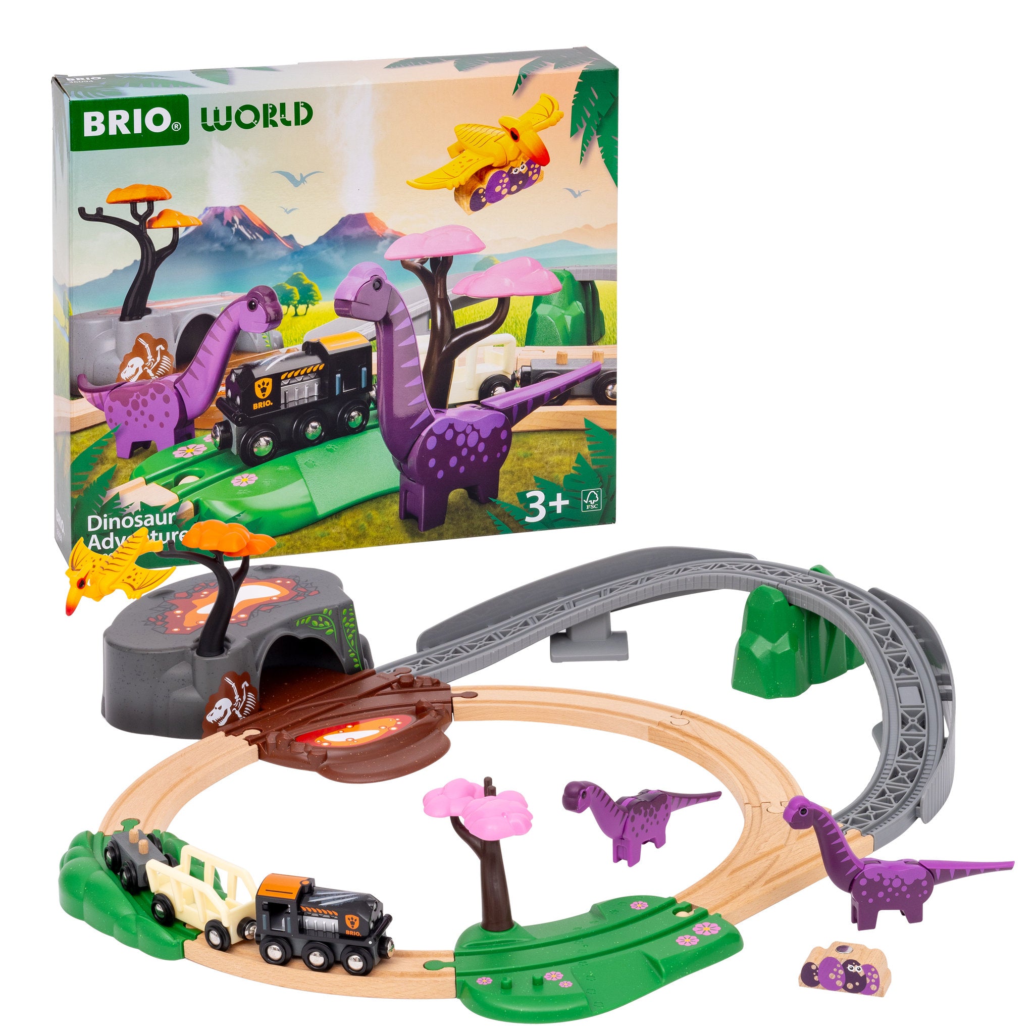 BRIO World Dinosaur Adventure Train Set 21 Piece Set