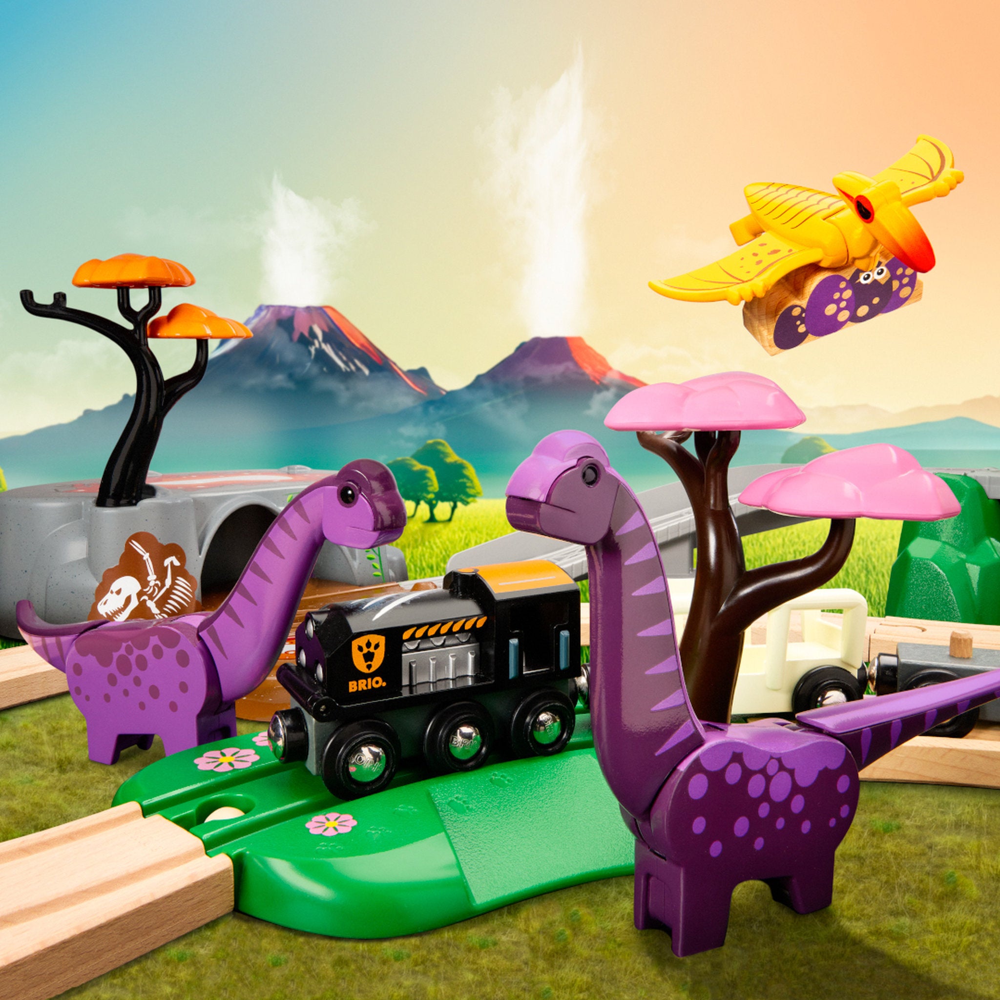 BRIO World Dinosaur Adventure Train Set 21 Piece Set