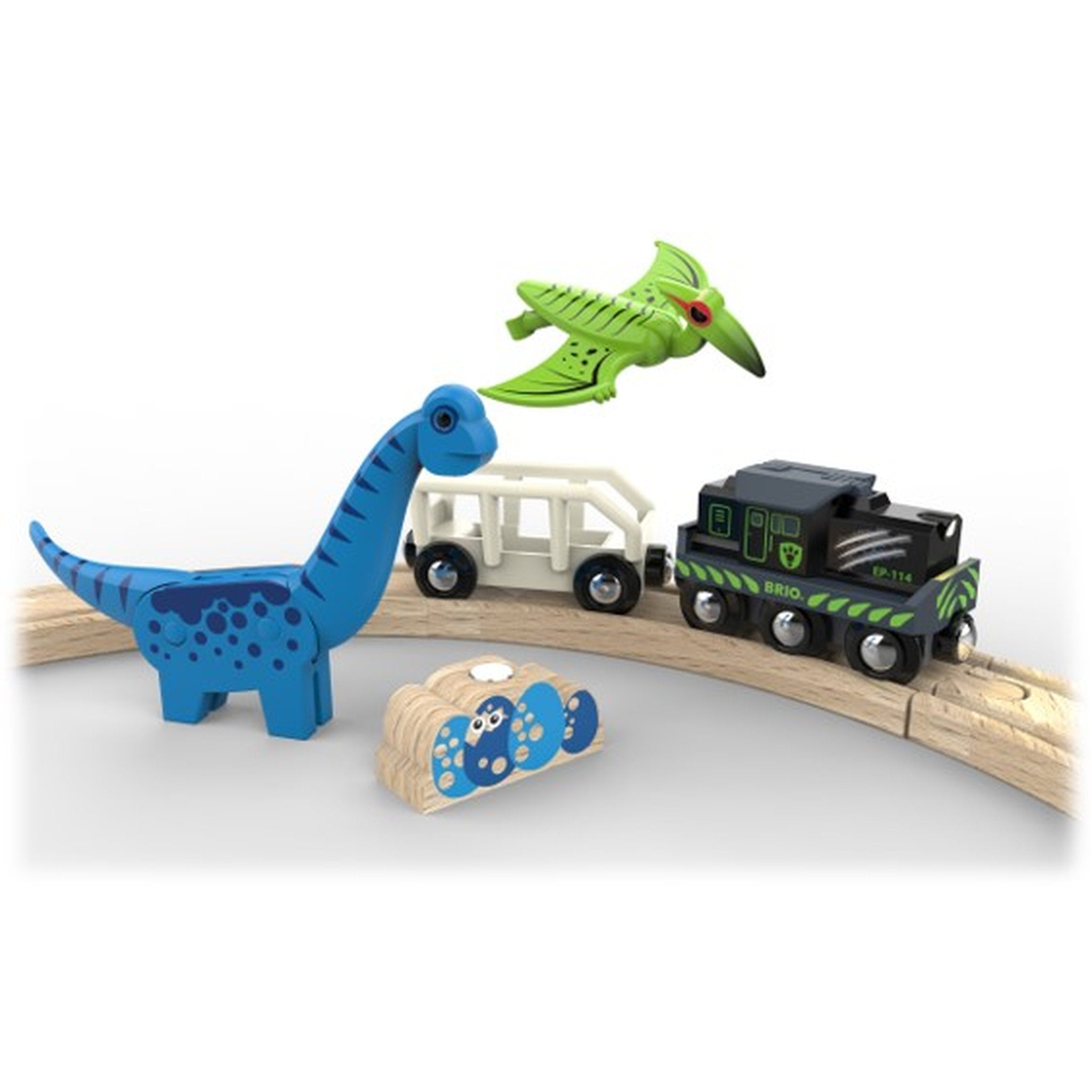 BRIO World Dinosaur Battery Train 5 Piece Set